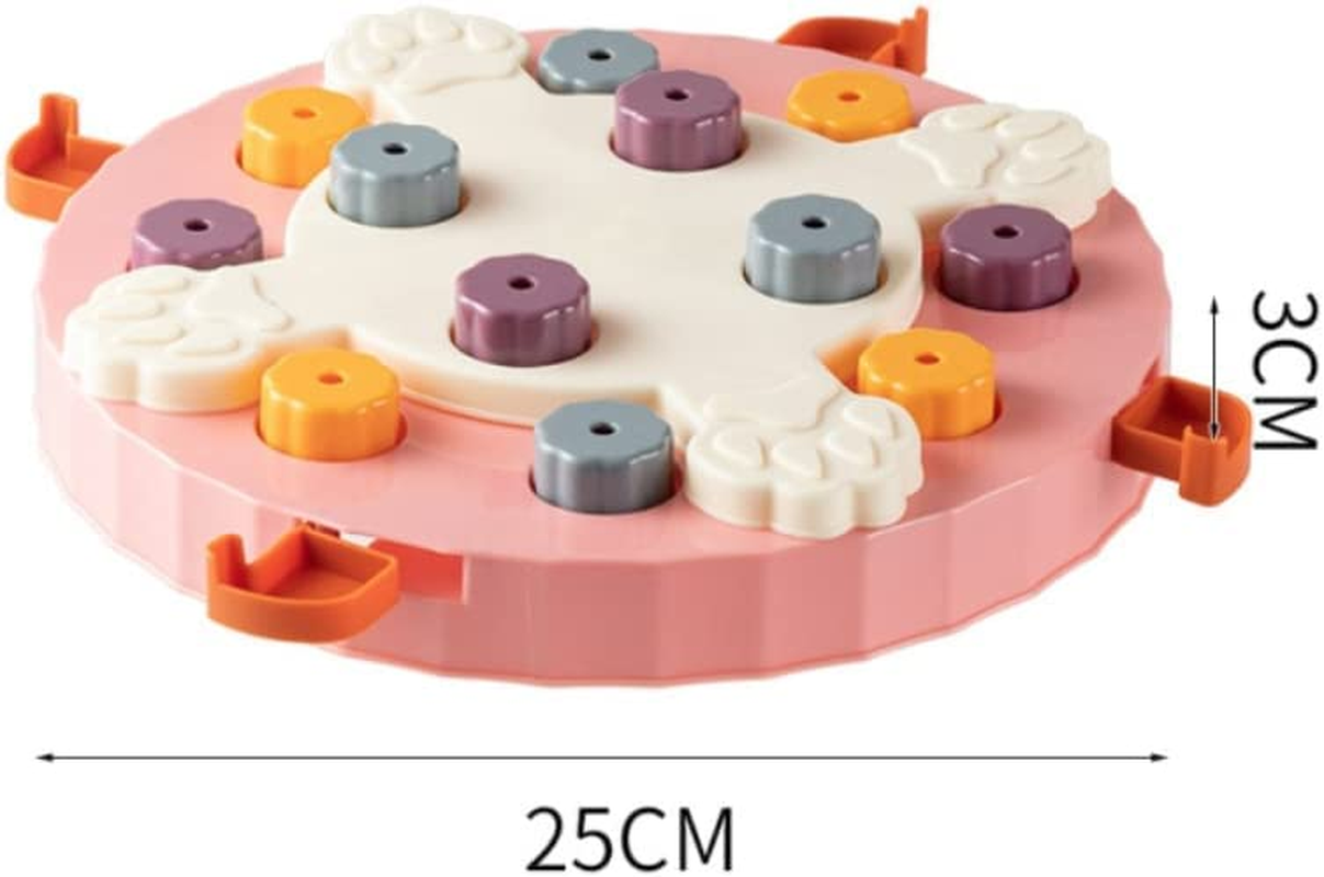 Paw Puzzlers Advanced Dog Puzzle, Enrichment Toy, Treat Puzzle, Dog Interactive Food Toy (Pink, Geometric) image number 7