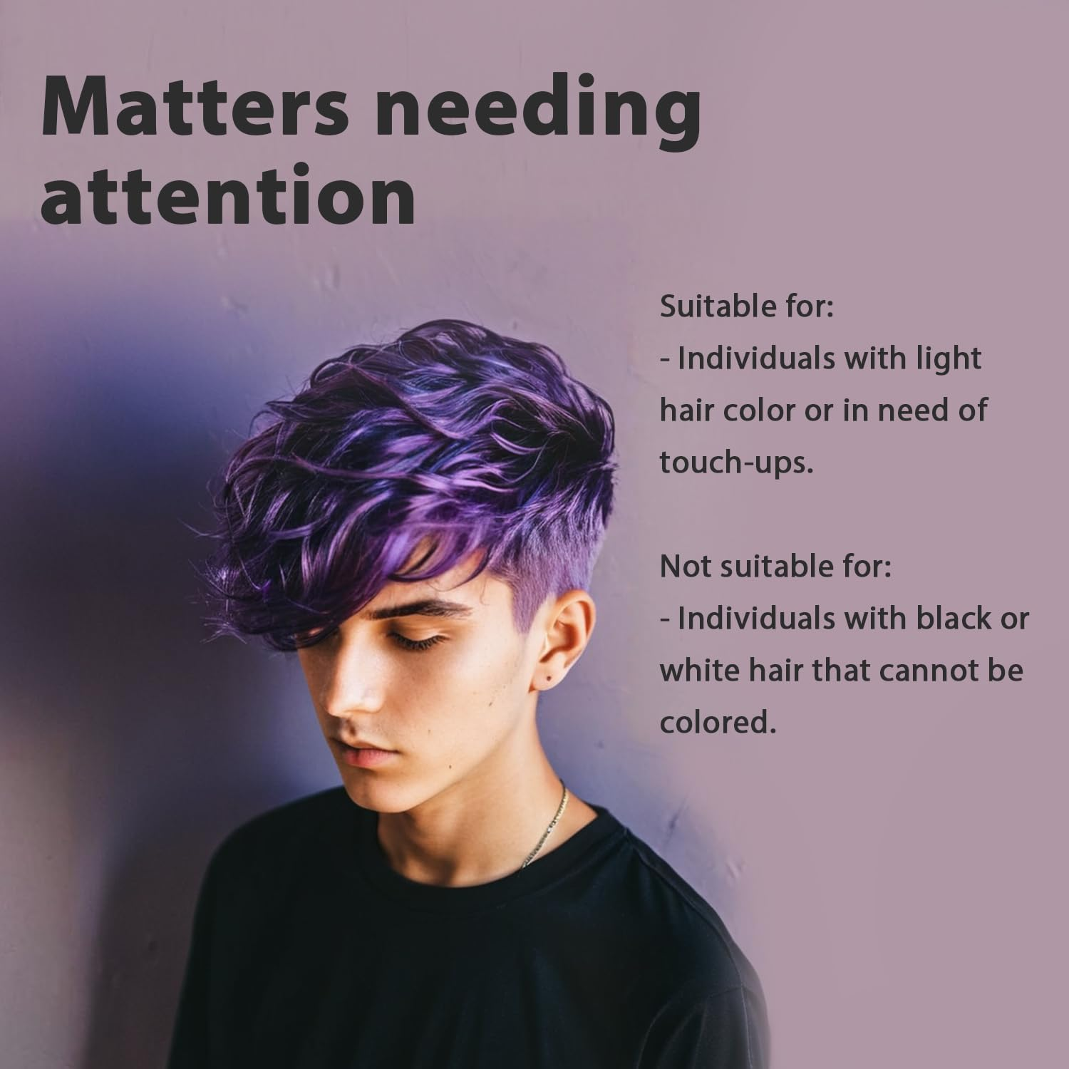 Purple Hair Color Mask, Nourishing Hair Dye, 100G image number 1