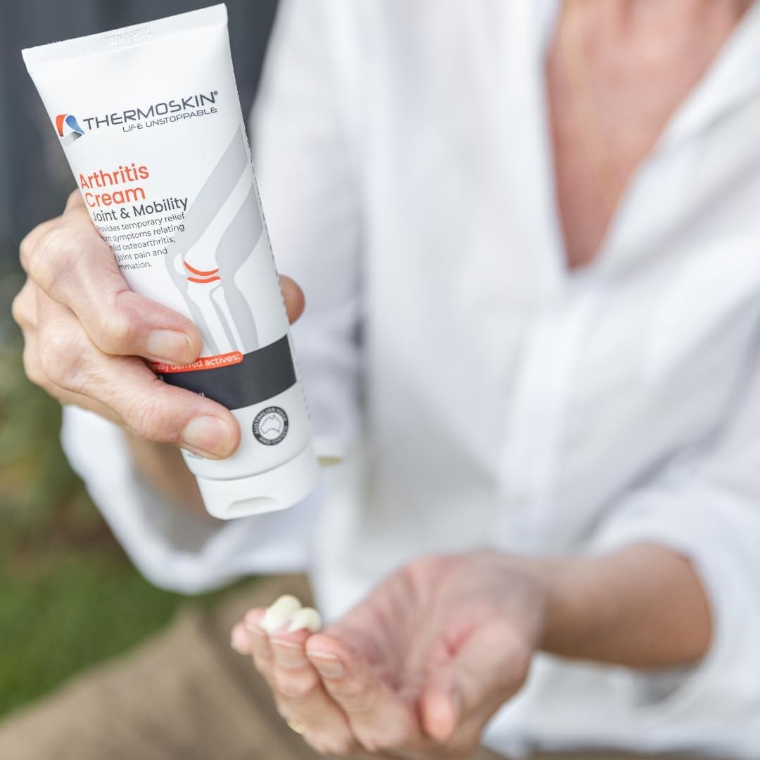 Thermoskin Arthritis Cream 100 G &ndash; Natural Arthritis Pain Relief Cream - Helps Reduce Joint Pain, Stiffness & Swelling, Supports Mobility & Flexibility, Easy-Absorbing Topical Cream. Natural Active Ingredients for Mild Osteoarthritis & Joint Inflammation. image number 2