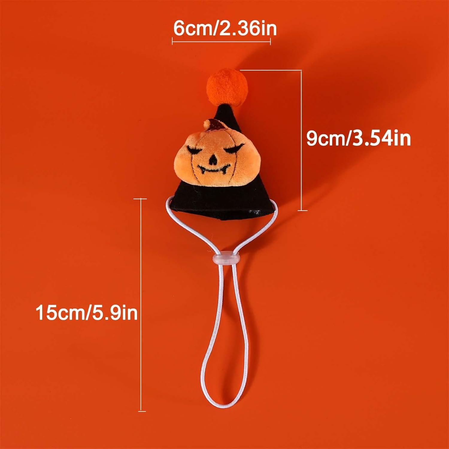 LERTREE Halloween Dog Lace Bandana and Hat Set, Puppy Cat Pumpkin Hat Polka Dot Tutu Neck Ornament Pet Neckerchief Scarf image number 4