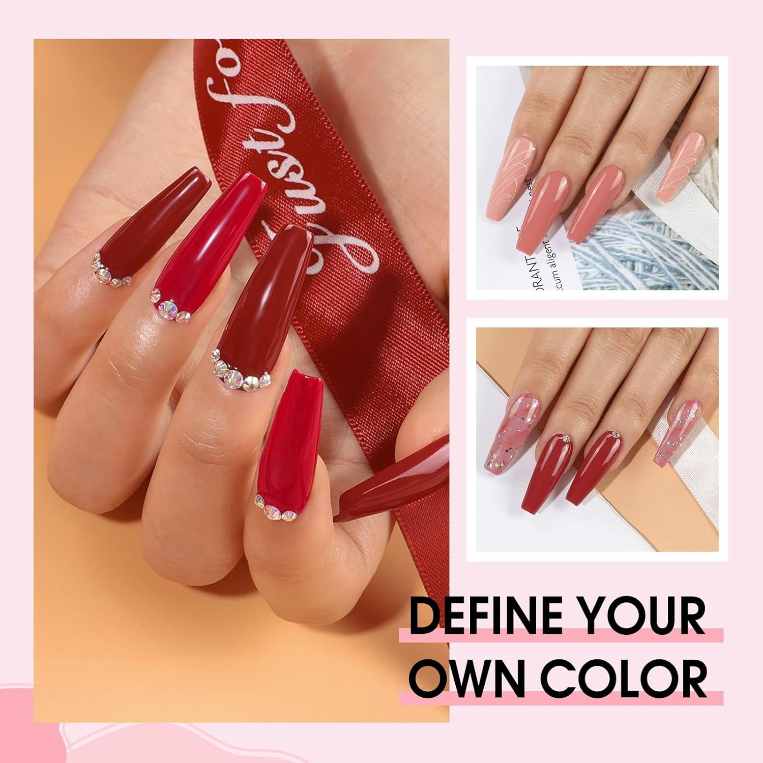 COSCELIA Gel Nail Kit 77 Pcs Nail Manicure Tools 20 Pcs Gel Polishes with Nail Drill Machine Nail Lamp 6 Pcs Nail Extension Gel Acrylic Builder Gel with Manicure Tools for Nail Builder image number 6