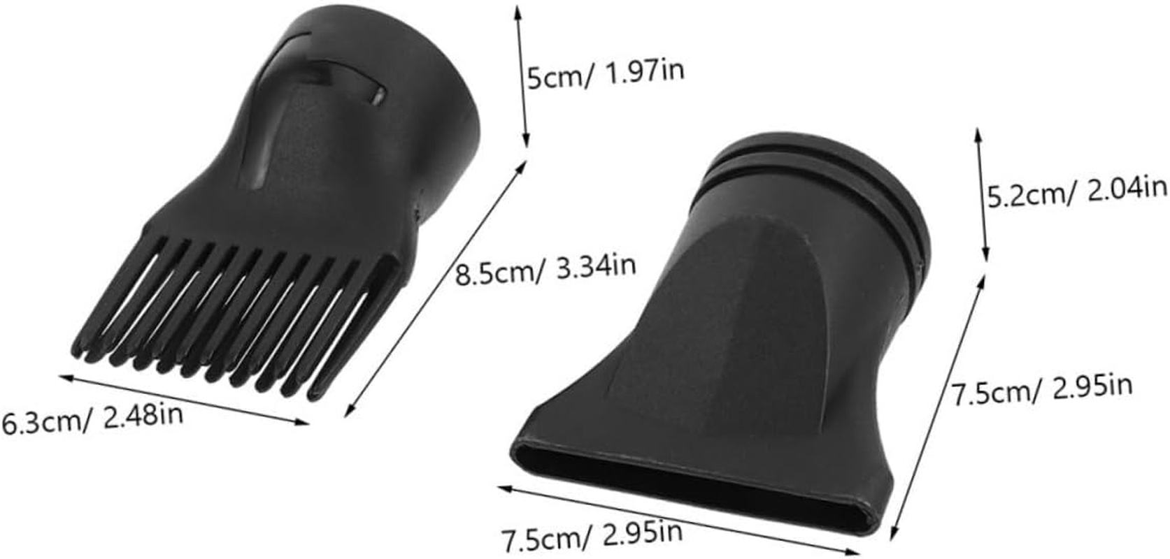 NIYANGLE 7Pcs Hair Dryer Nozzle with Duckbill Concentrator for Fast Efficient Drying Plastic Styling Attachments for Salon and Home Use image number 1