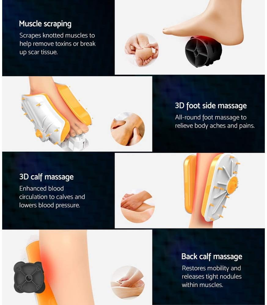 Livemor Foot Massager, Electric Rolling Shiatsu Feet Massage Spa Rest Ankle Calf Leg Massagers Stimulator Footspa Machine for Home Office Massages, with 4 Powerful Modes Adjustable Angle Silver image number 3