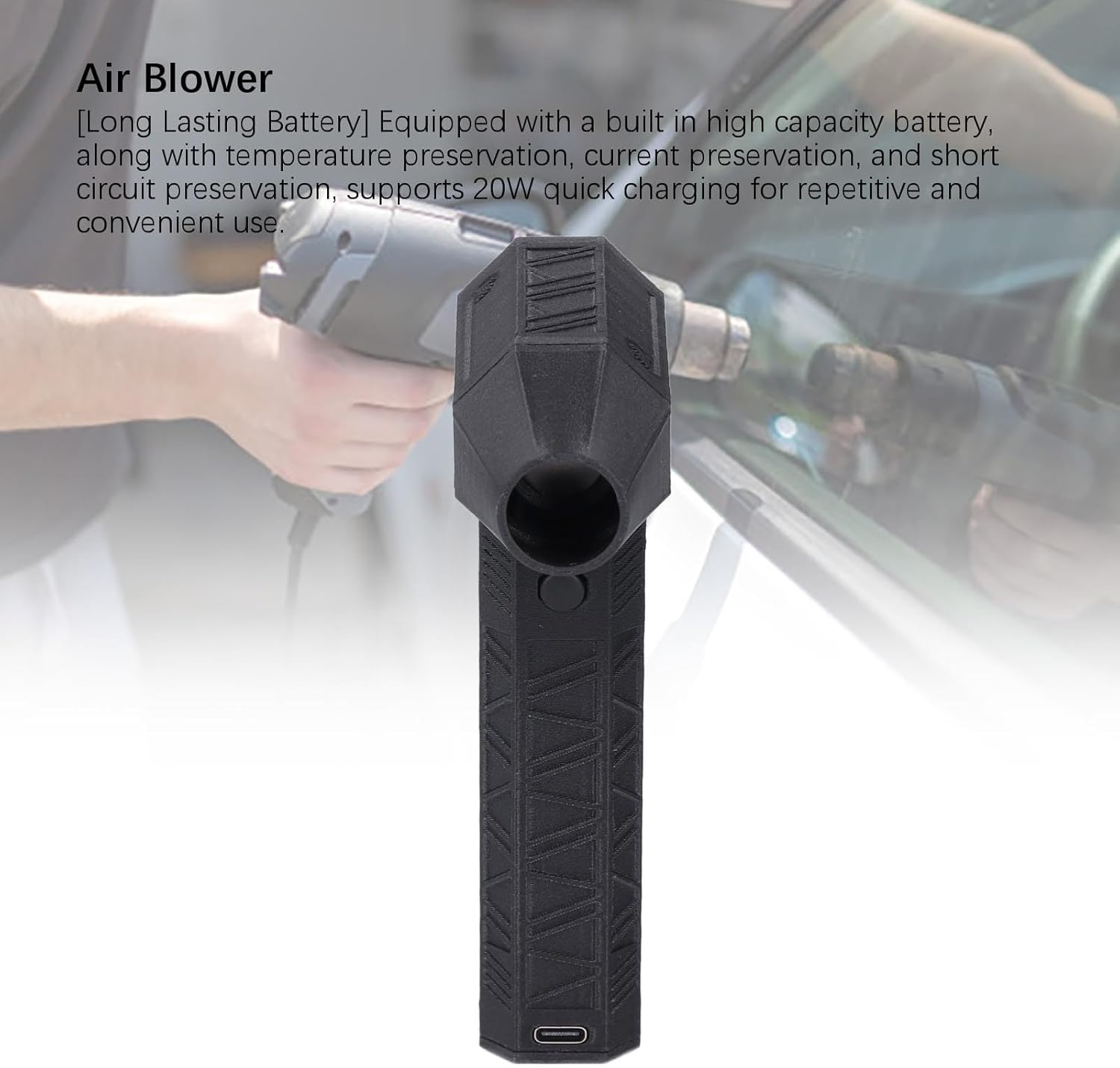 Jet Dry Blower, Electric Air Duster 3 Adjustable Speeds 130000RPM 52M/S Jet Fan Air Blower for Home Car Office Cleaning, Portable and Versatile Use, Jet Fan Mini Blower image number 3