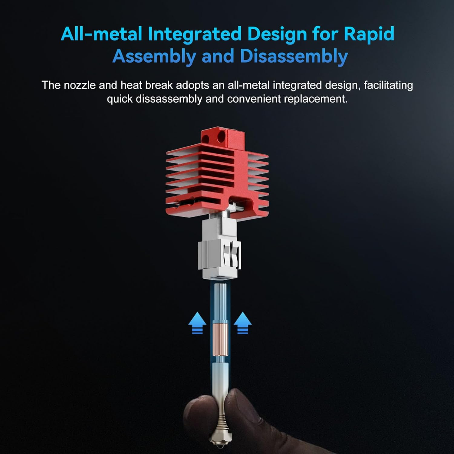 Hotend Kit for Lab P1P P1S 3D Printer, Hardened Steel Nozzle Extruder Hot End with 0.2Mm 0.4Mm Nozzle, 60W Ceramic Heater, Thermistor Wire