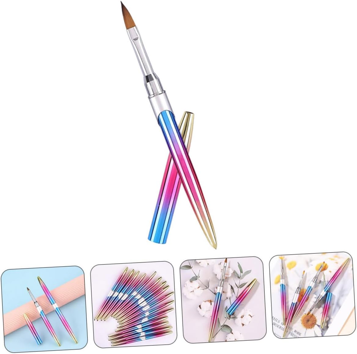 OHPHCALL Flexible Nail Art Brush Pen Smooth Hair Brush for Manicure Nail Art Accessory image number 5