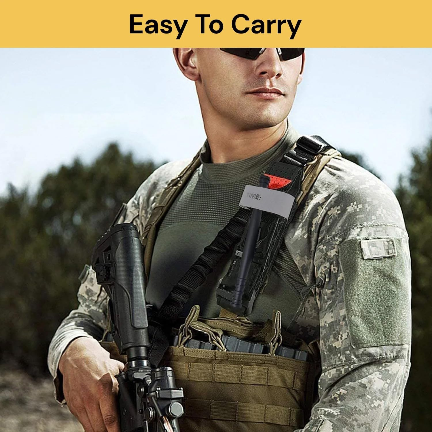 EZONEDEAL Outdoors Camping Spinning Military Combat Emergency Tourniquet - One-Handed Operation Tourniquet Medical First Aid Equipment for Family Children School Training