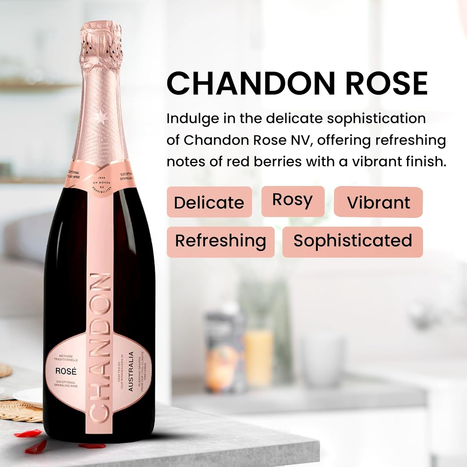 Luxury Wine & Spa Gift Hamper, Featuring Chandon Ros&eacute;, Gourmet Biscuits & Relaxing Bath Soak, or Thank You Hamper image number 3