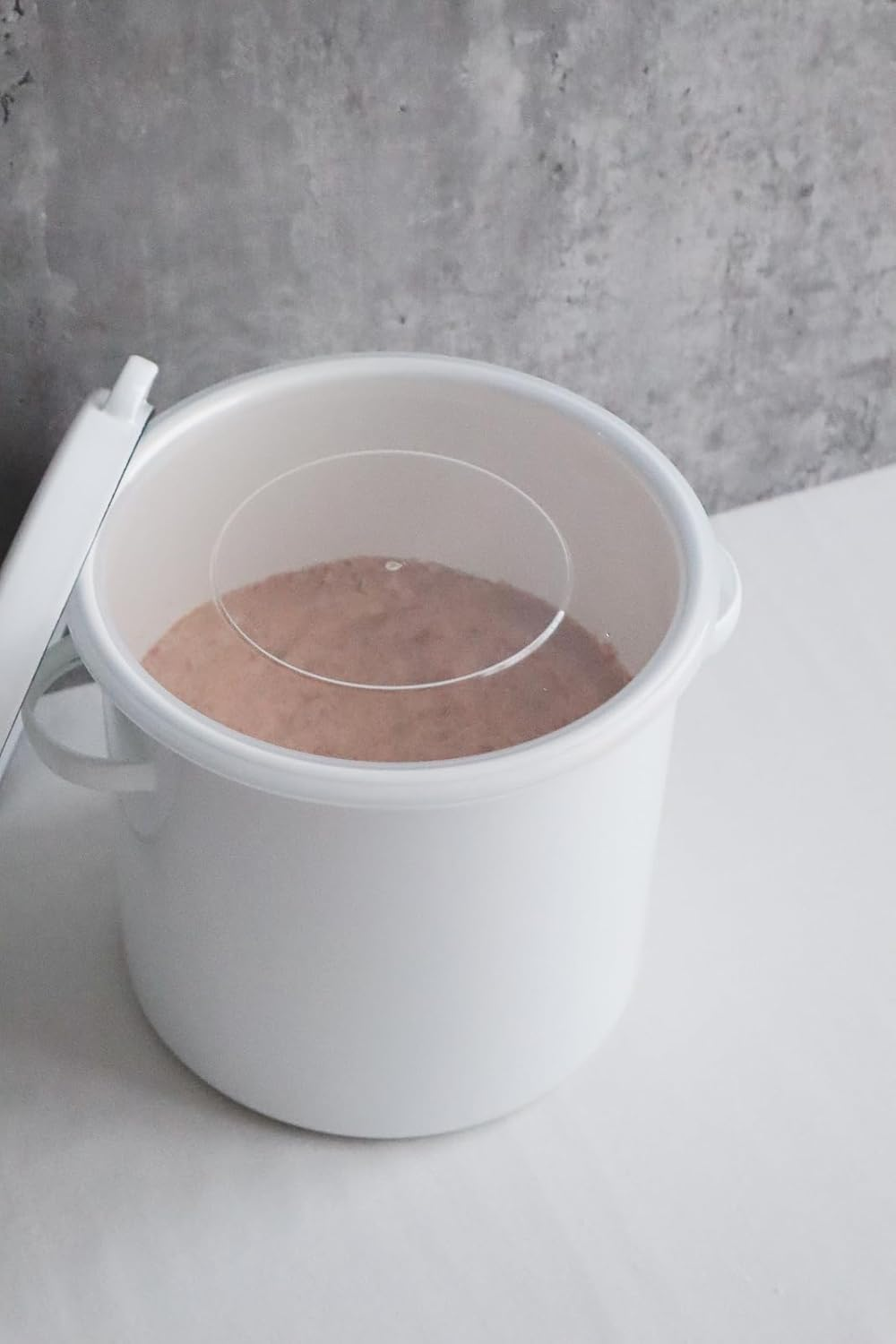 Nodahoro WRS-24 Storage Container, round Stocker, 9.4 Inches (24 Cm), Sealed Lid, Enameled Miso, Rice, Umeboshi, Bran Pickles, Bran Floor, Made in Japan image number 5