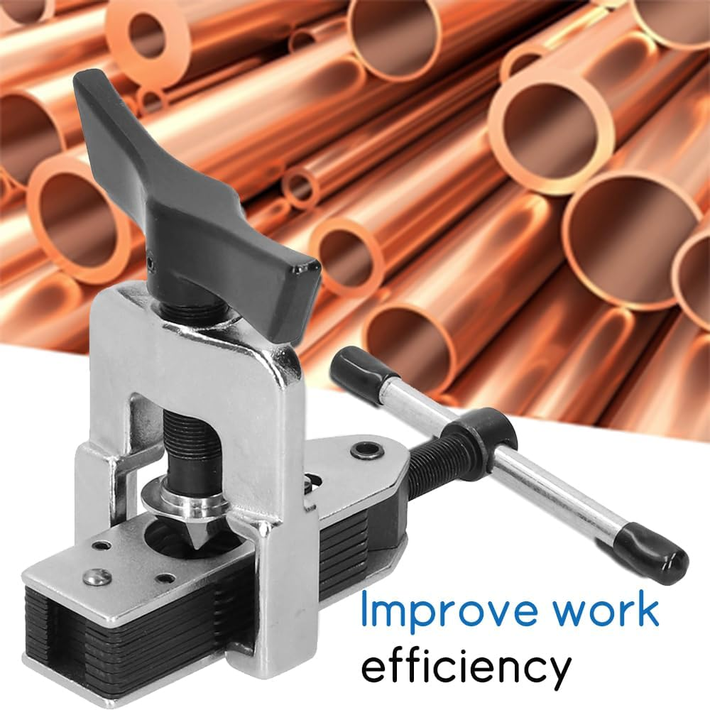 Flaring Tool, Aluminum and Copper Expansion Tool Kit, Metal Pipe Riveter, Copper, Aluminum and Stainless Steel Pipe Expansion Tool Set, Suitable for HVAC Gas Refrigeration Brake Lines