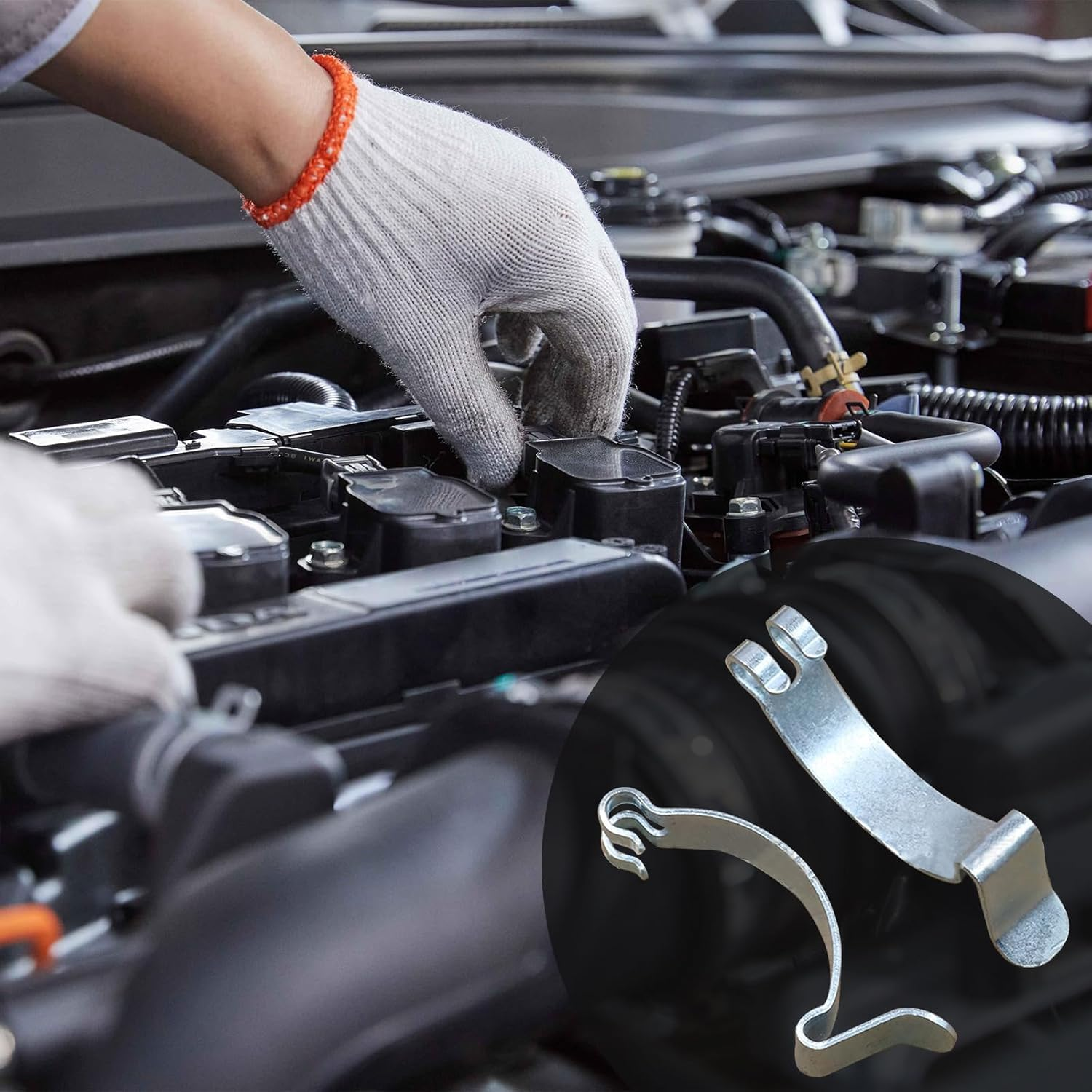 Liyquint 4Pcs Car Air Filter Clips, Metal Carbon Steel Air Cleaner Cover Clip, Secure Housing Box Lid Spring Clamp for Most Vehicles, Durable Car Accessories Replacement (4) image number 2