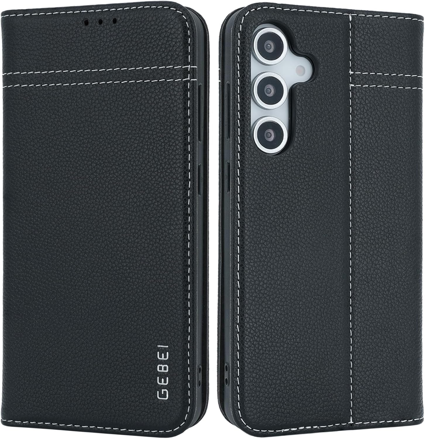 Genuine Leather Case for Samsung Galaxy S25 plus 5G - Premium Leather Case with Stand Function Card Slot Magnetic Closure Flip Case Leather Mobile Phone Case Protective Flip Case - Pink