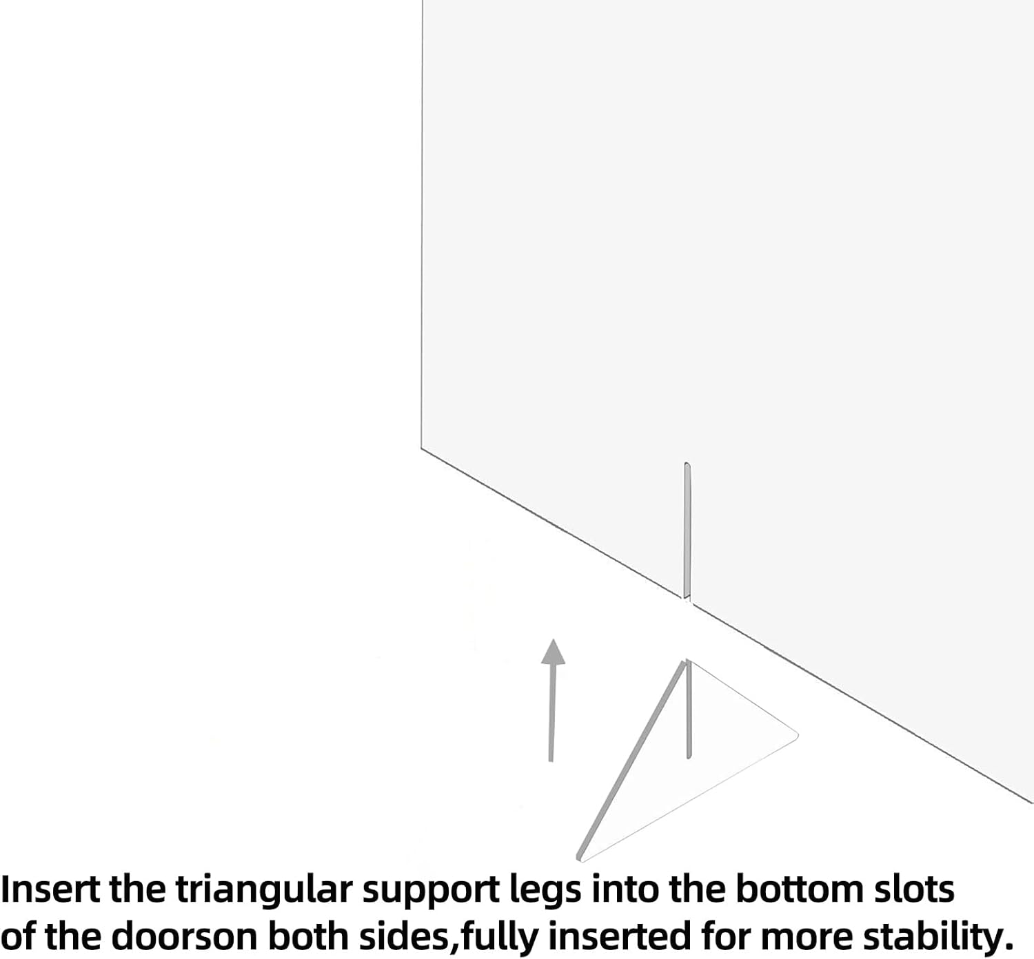 Clear Freestanding Dog Gate for Indoor Use,Pet Gates for Doorways No Drilling,Acrylic Foldable Dog Gate for Stairs with Support Feet (4 Panel - 80''W X 23''H) image number 3