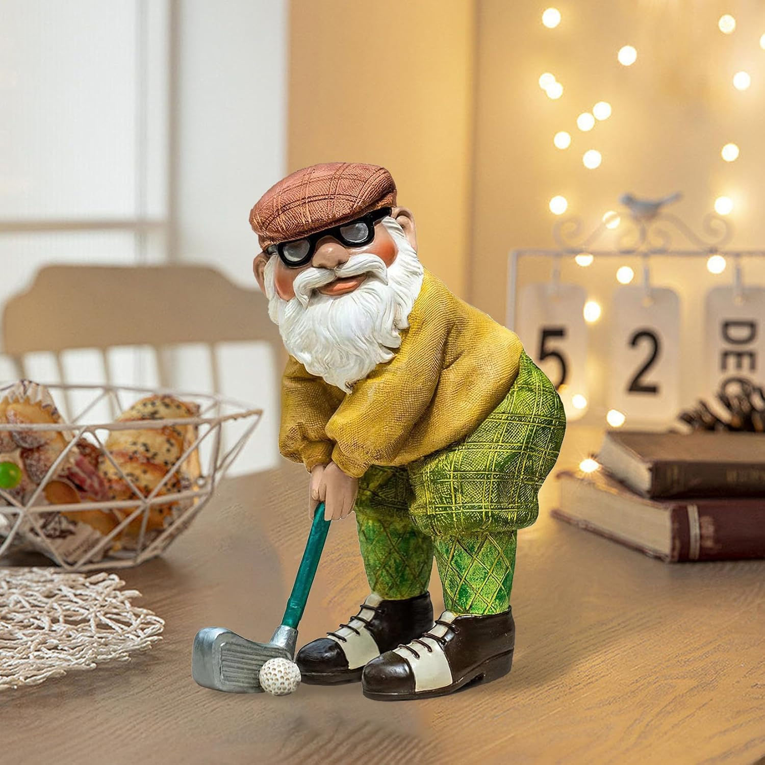 Garden Gnomes Ornament, Garden Ornaments Outdoor, Funny Golf Garden Gnome Statue Ornaments, Indoor or Outdoor Lawn Decorations, Decorative Home Accessories, Novelty Interesting Gifts Gardening Gifts image number 2