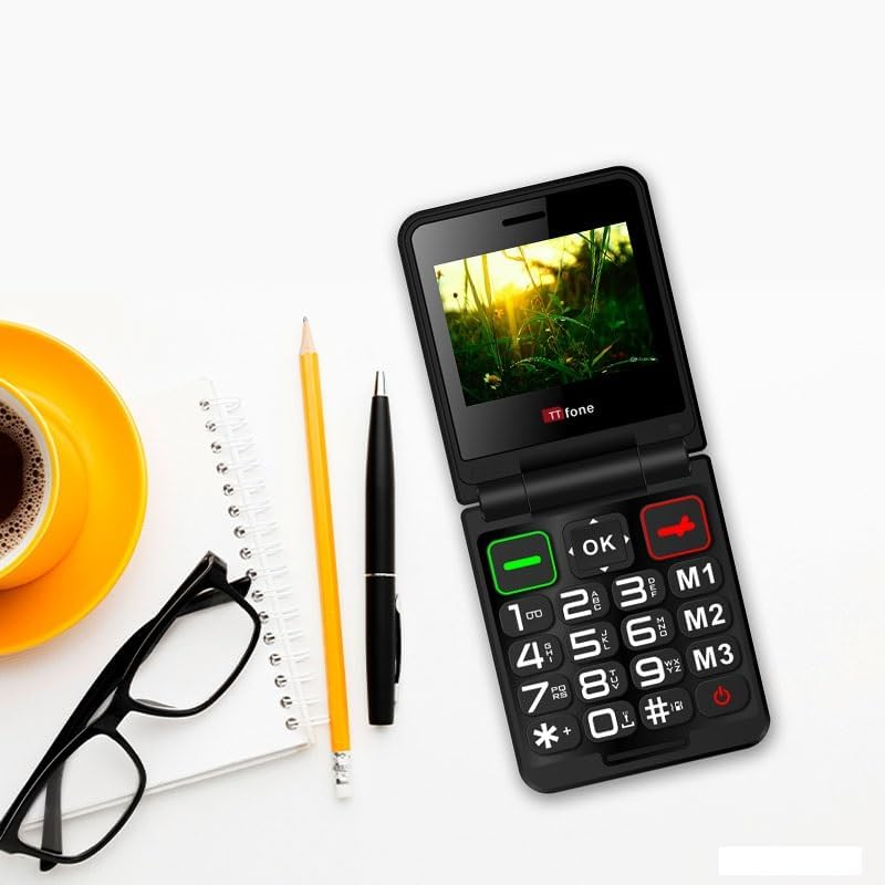 Ttfone TT660 Folding Mobile Phone with Foldable Design, Large Buttons, Emergency Call, Long Battery Life and 3G & 4G LTE Connectivity (With Dock Charger) image number 1