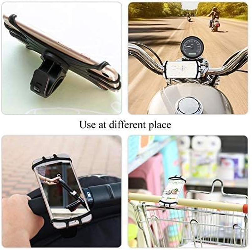 Bike Phone Mount, Universal Bike Phone Holder, 360&deg; Rotatable, Silicone Bicycle Phone Mount Handlebar for Iphones, Galaxy, Xiaomi, Honor, Realme, Huaweii, Pixel, Oneplus and Other 4.5-7.0 Mobile image number 6