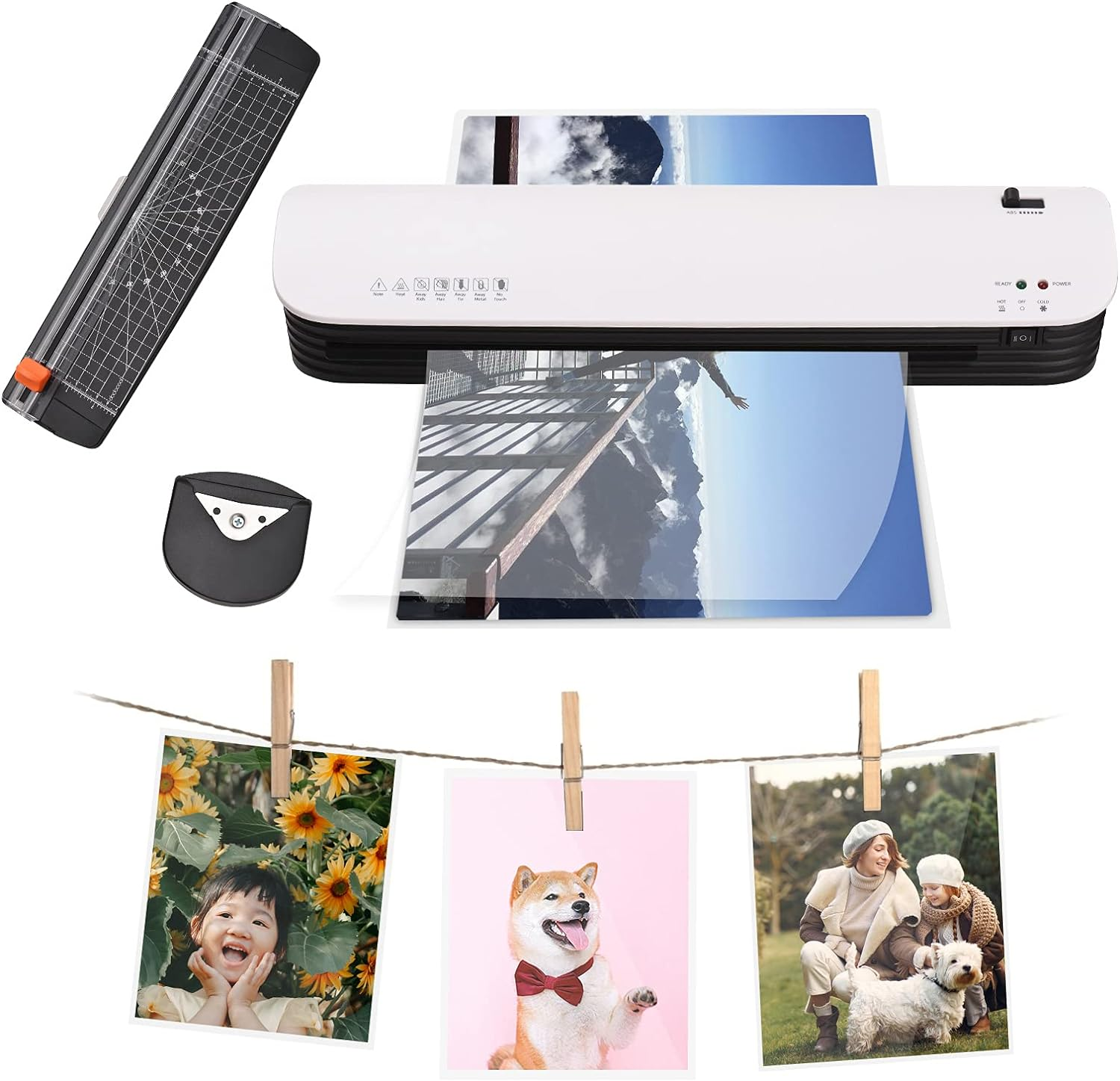 Mingzhe SL399 Laminator Machine Set A3 Size Hot and Cold Lamination 2 Roller System with 25 A3/A4/A5/A6 Laminating Pouches Corner Rounder for Home Office School Supplies, AU Plug image number 5