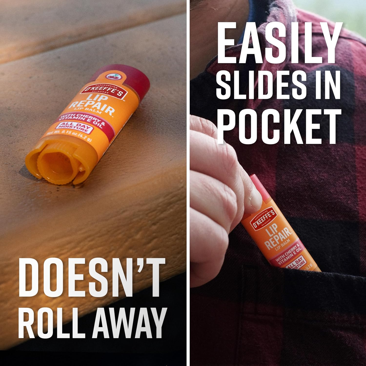 O'Keeffe'S Lip Repair Lip Balm with Cherry & Vitamin E Oil - Stick (3 Pack) - Moisturizer for Extremely Cracked, Dry Lips image number 4