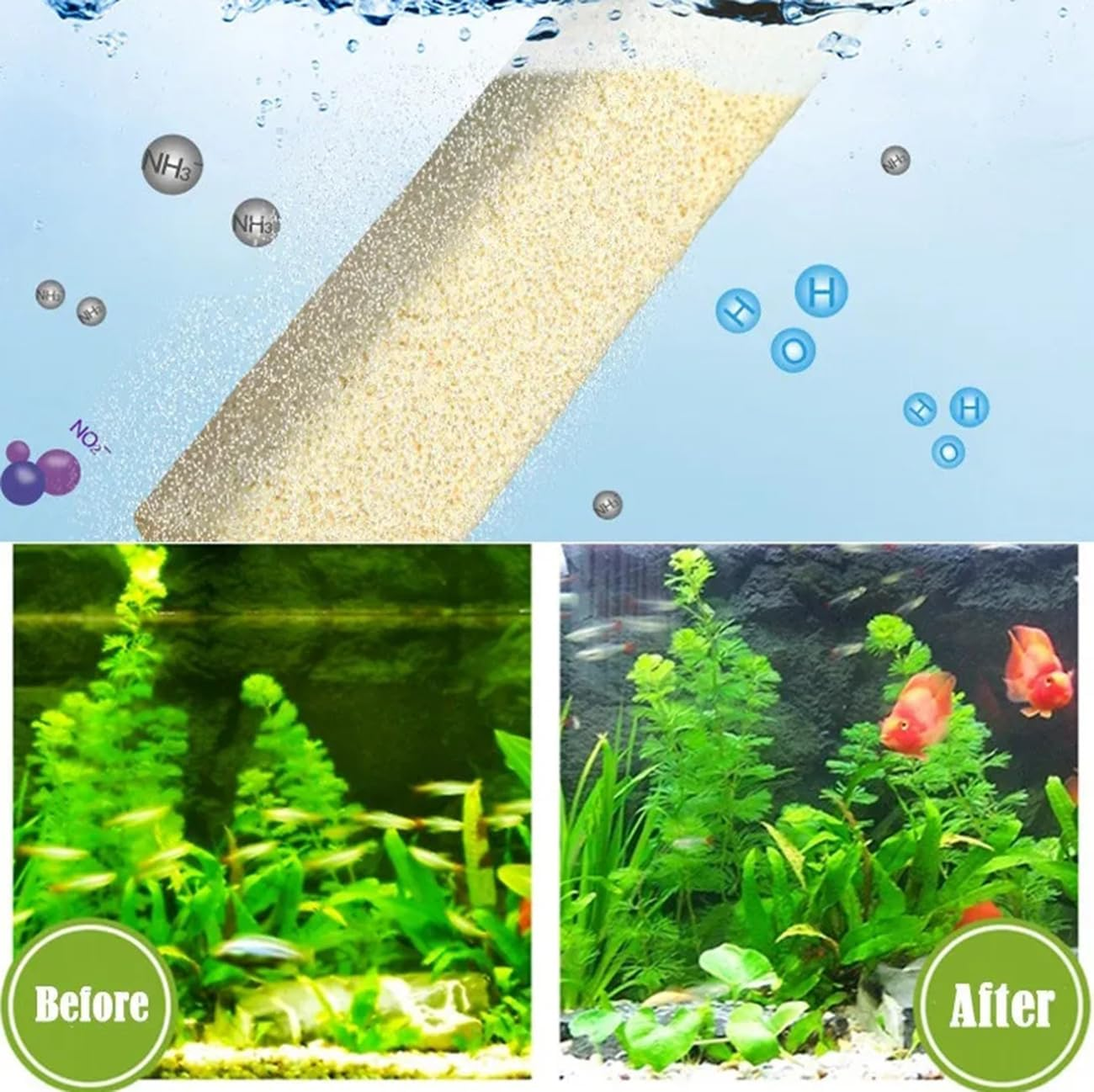20Pcs Long Aquarium Ceramic Bio Filter Media Fish Tank Filter Media for Freshwater and Marine Fish Tank Sump Canister Pond Filter, Vast Surface Area image number 4