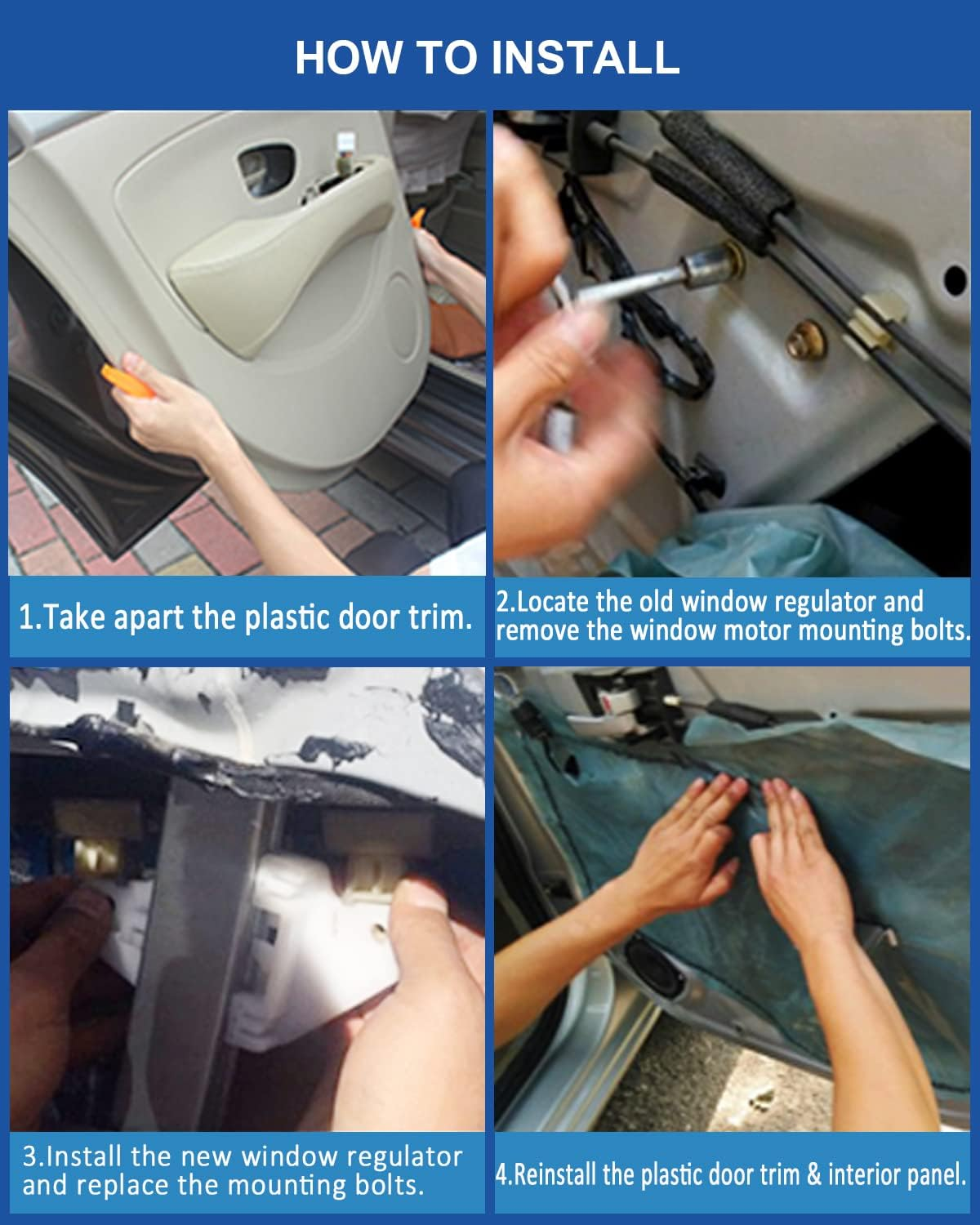 Obaee 748-569 Rear Left Driver Side Power Window Lift Regulator and Motor Assembly Compatible with Jeep Liberty KJ KK 2002-2006, Replace OE 68059647AB image number 5