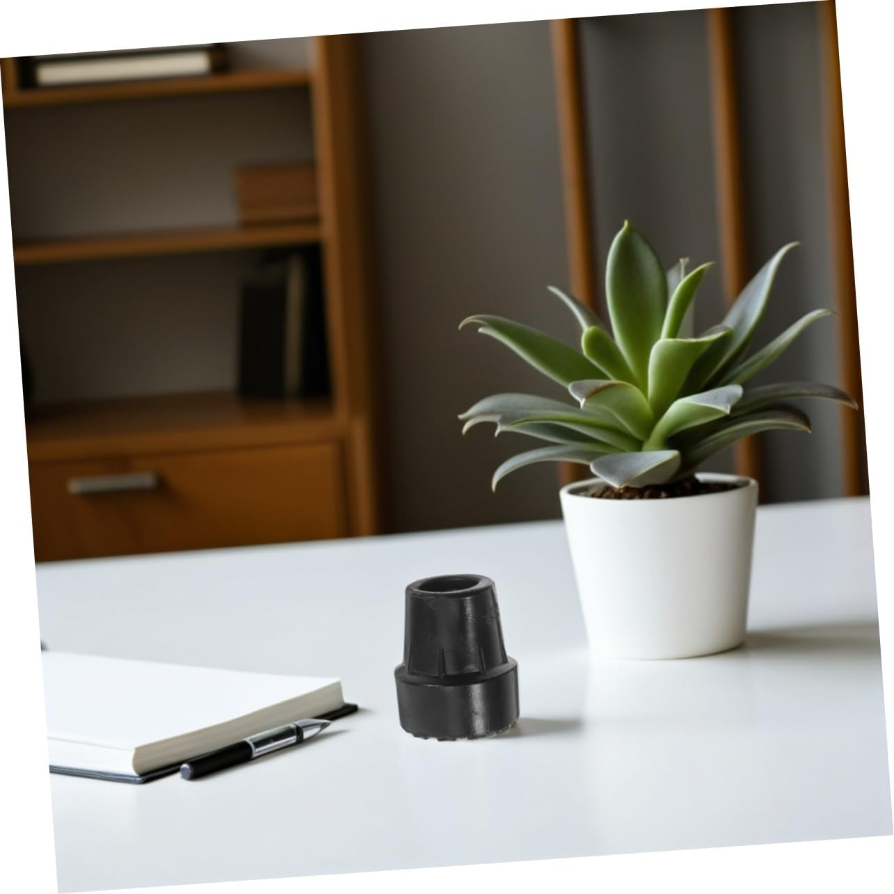 Ciieeo 10Pcs Replacement Rubber Cane Tips for Canes Crutch Walking Sticks and Walkers Non-Slip Heavy Duty Tips for Safe Walking Black - Yellow image number 6