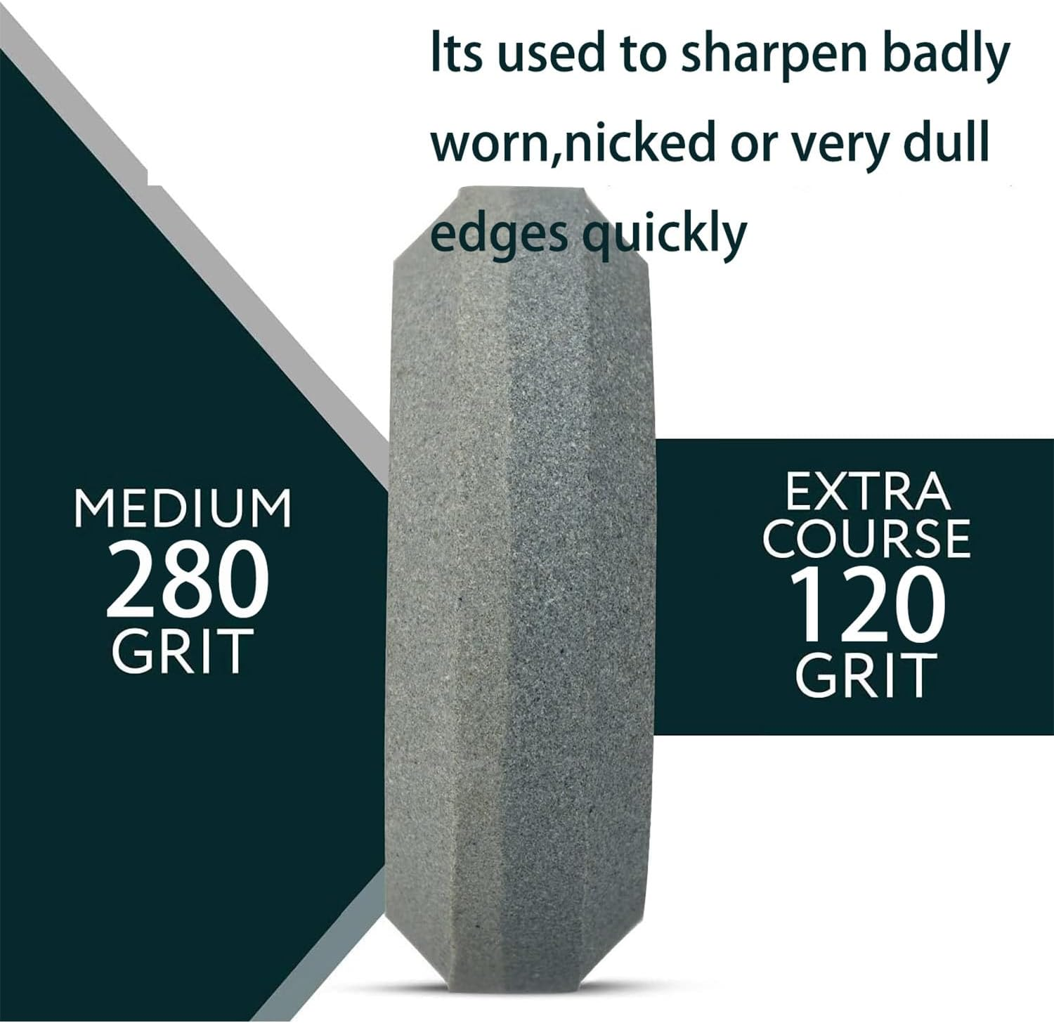 Multi-Purpose Axe Sharpening Stone, 1Pc round Axe Sharpening Stone, Dual Grit Camping Hatchet Sharpening Stone, Dual Grit Multi-Purpose Axe Sharpener& Hatchet Sharpening Stone Grinding Tool image number 1