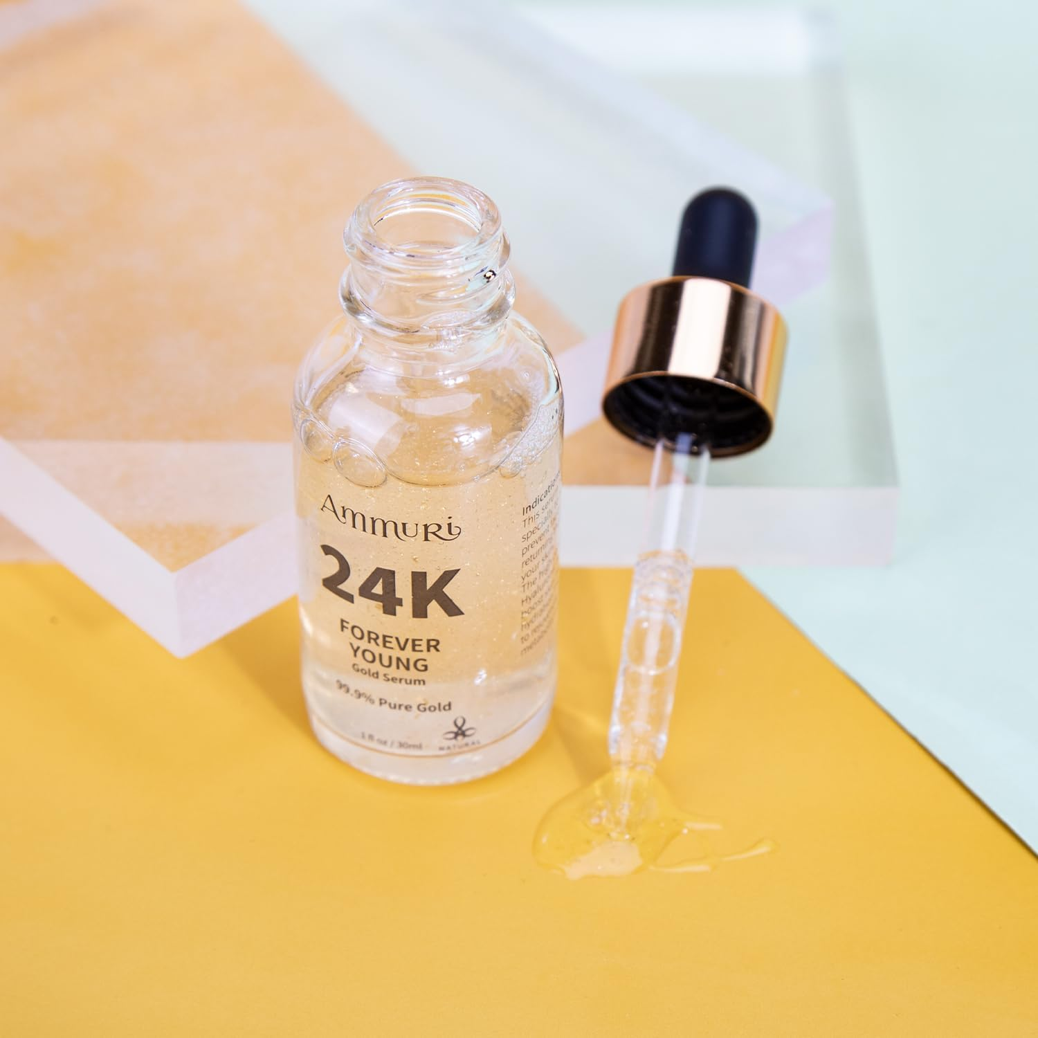 FOREVER YOUNG 24K Gold Serum for anti Wrinkle & Anti-Ageing with Vitamin C with Sodium Hyaluronate 24K Gold image number 3