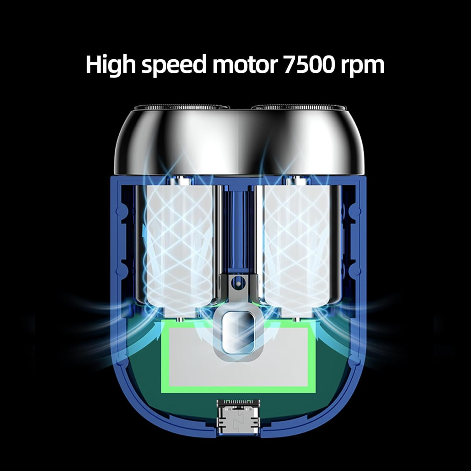 Mini Dual-Head Electric Shaver, New Model Upgraded Pocket Shaver USB Mini Shavers for Men, Rechargeable Waterproof Compact, Washable Double Head Razor image number 2
