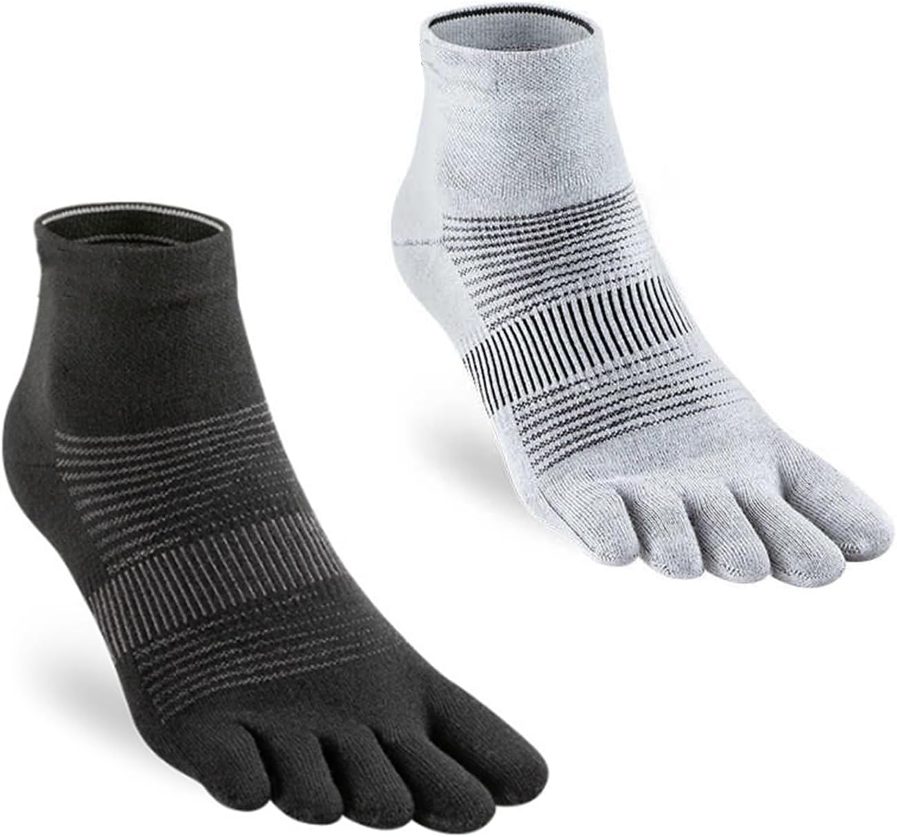 Viiotu 2 Pairs Middle Toe Socks for Women Men,Coolmax Five Finger Running Socks,High Performance Athletic Toe Socks No Show image number 5