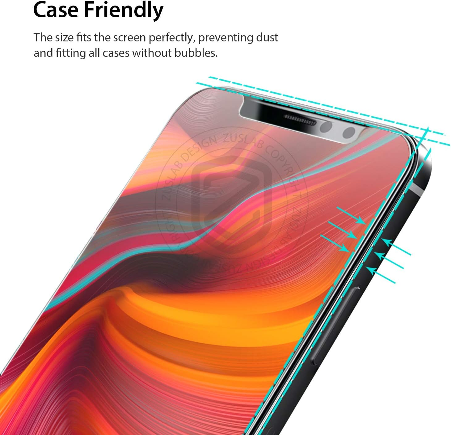 [3 Pack] ZUSLAB Screen Protector for Iphone 12 Mini 5.4"Tempered Glass with Installation Alignment Frame image number 1