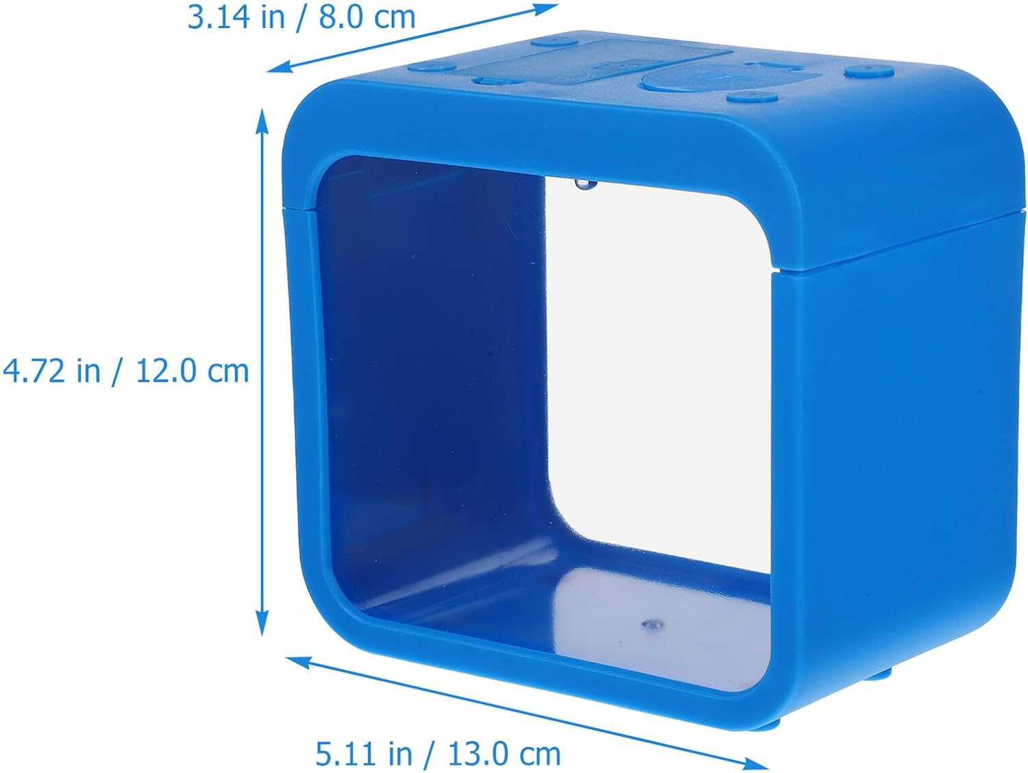 UTHCLO Mini Plastic Fish Tank with Light, Detachable Small Aquarium Breeder Box for Desktop Landscaping, Blue Compact Fish Bowl for Aquatic Pets in Home or Office image number 1