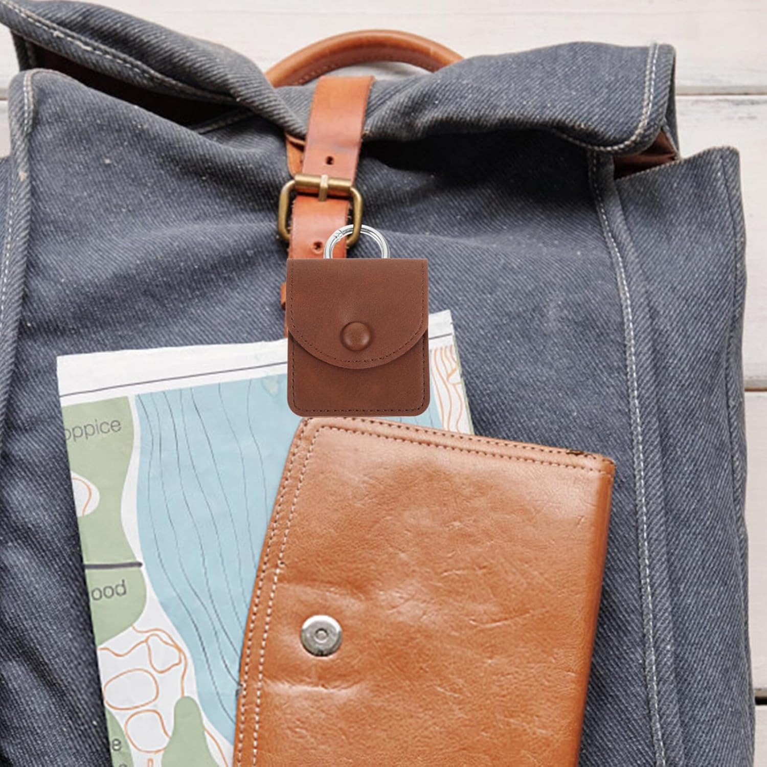 Luxshiny Mini Coin Pouch Keyring Keychain Usb Bag Earphone Case Holder Stylish Travel Accessory for Coin and Jewelry image number 4