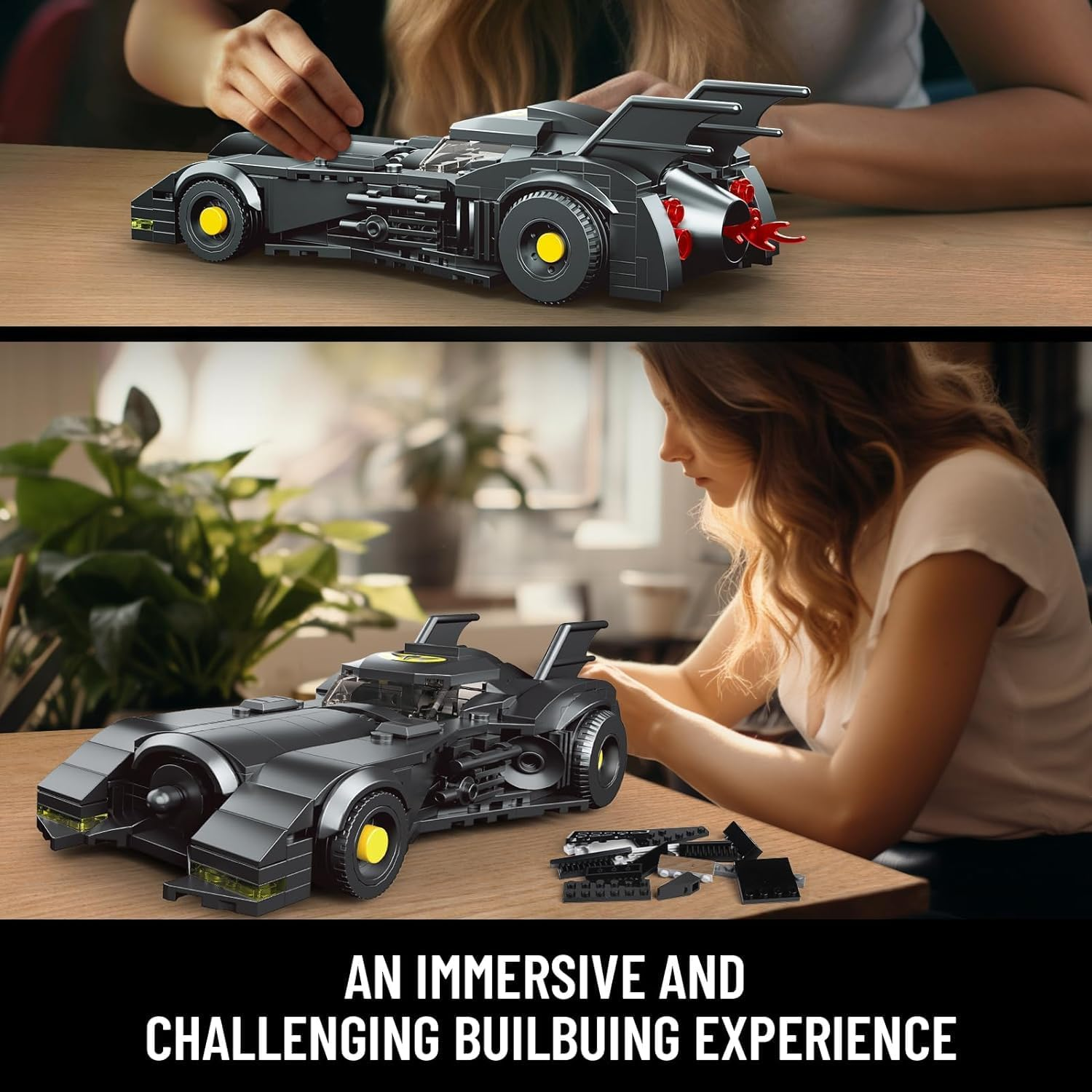 Mould King Batmobile Model Car Building Kit, 27018 Batman Car Building Blocks, STEM Vehicle Toy for Adults and Kids 8+, 409 PCS