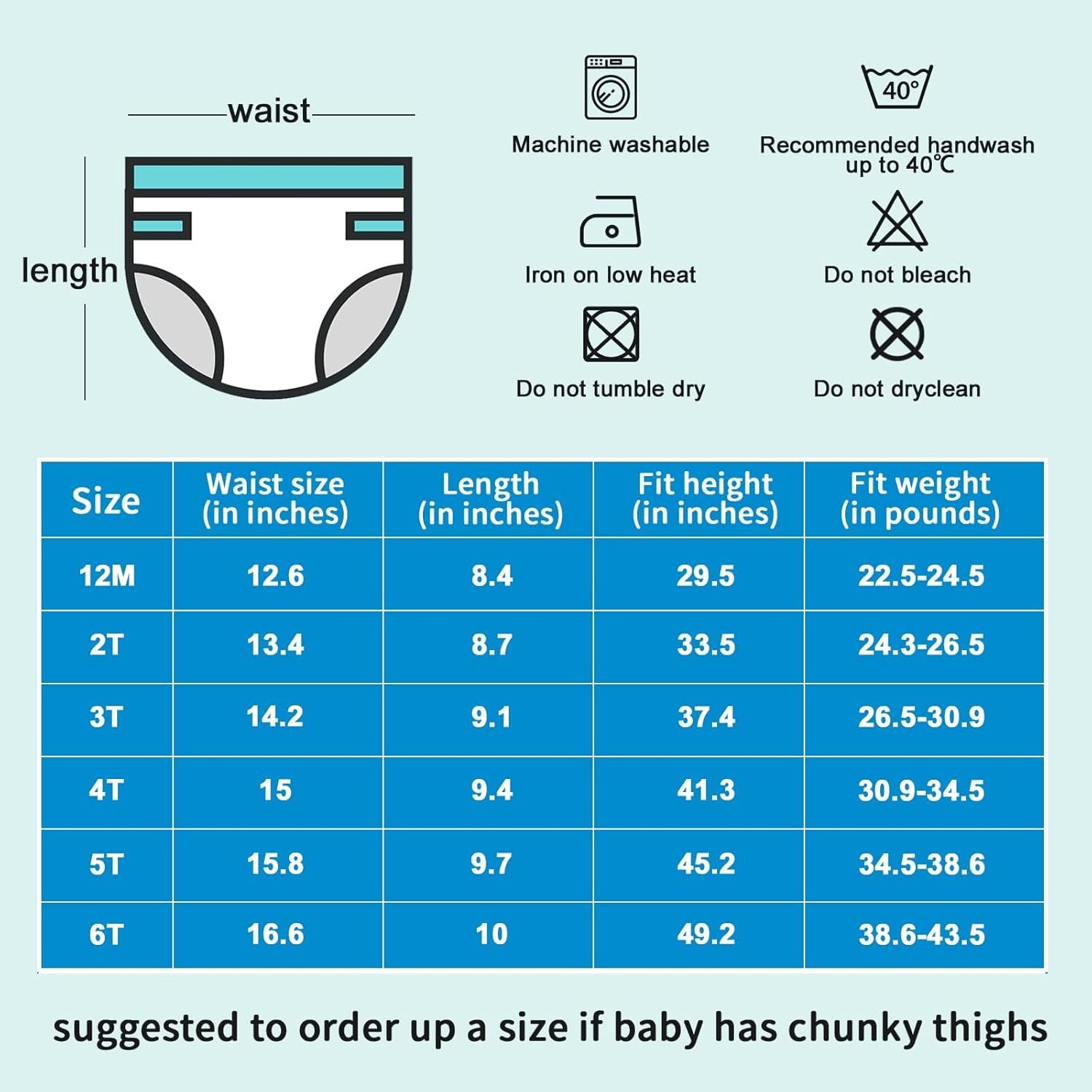Moomoo Baby Potty Training Pants 4 Packs Absorbent Shark Training Pants for Boys and Girls 4T image number 6