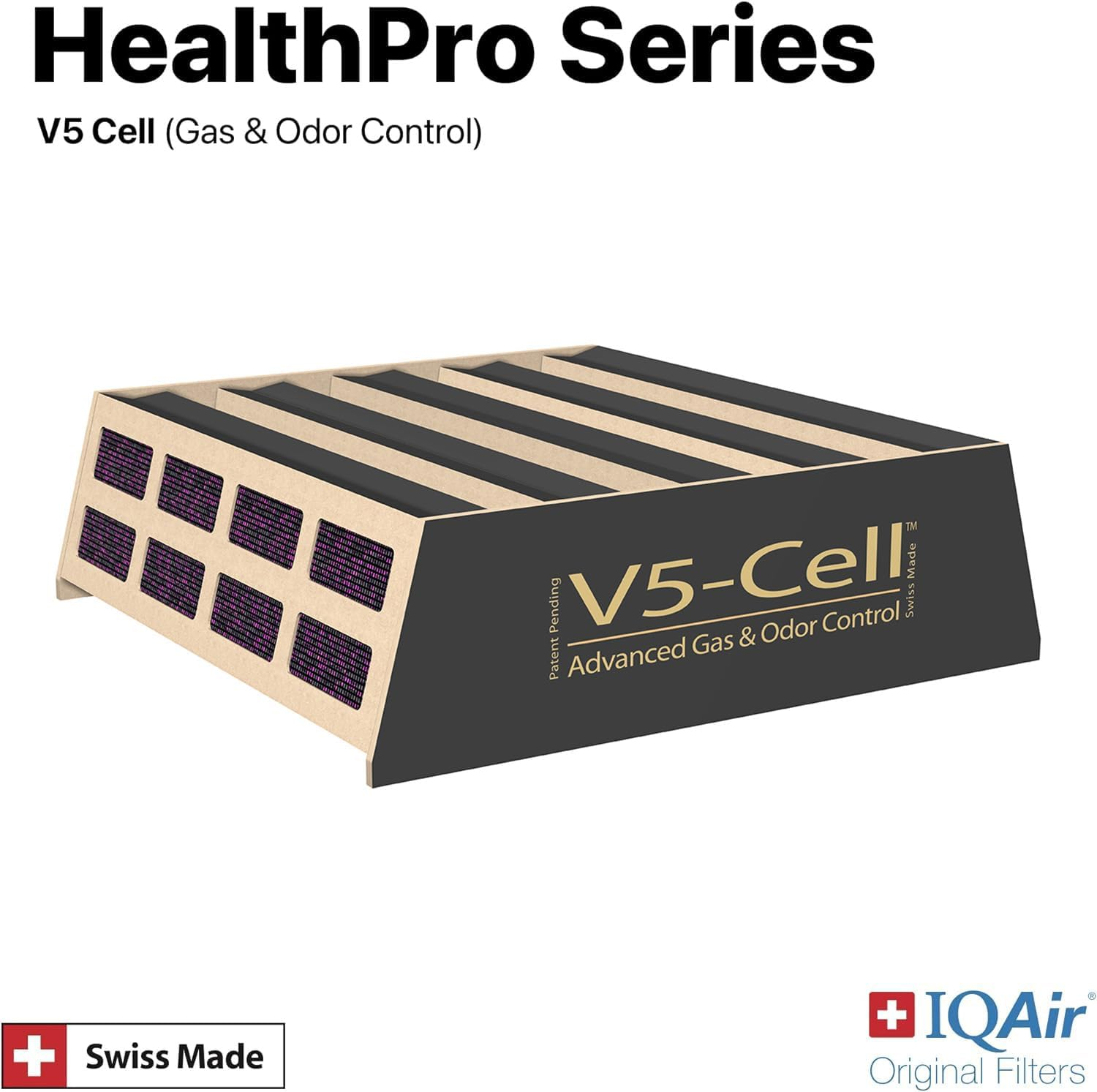 Iqair V5-Cell Gas & Odor Replacement Filter [MCS, Vocs, Formaldehyde, Odors, Pets] Swiss Made image number 2