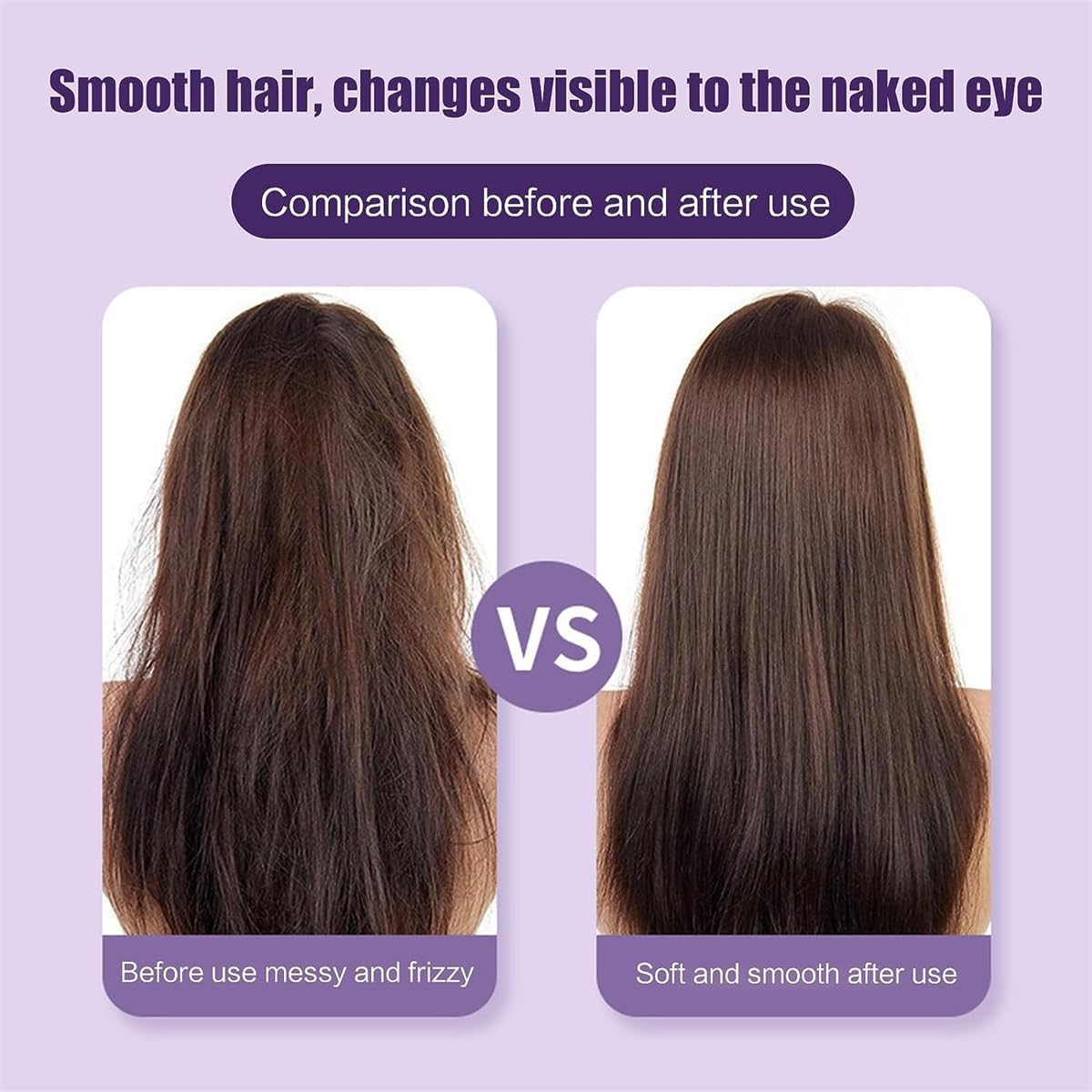 Rechargeable Mini Hair Straightener, Portable Straightening Brush with Negative Ion, Cordless Straightener Brush, Lightweight & Mini for Travel (Pink) image number 3