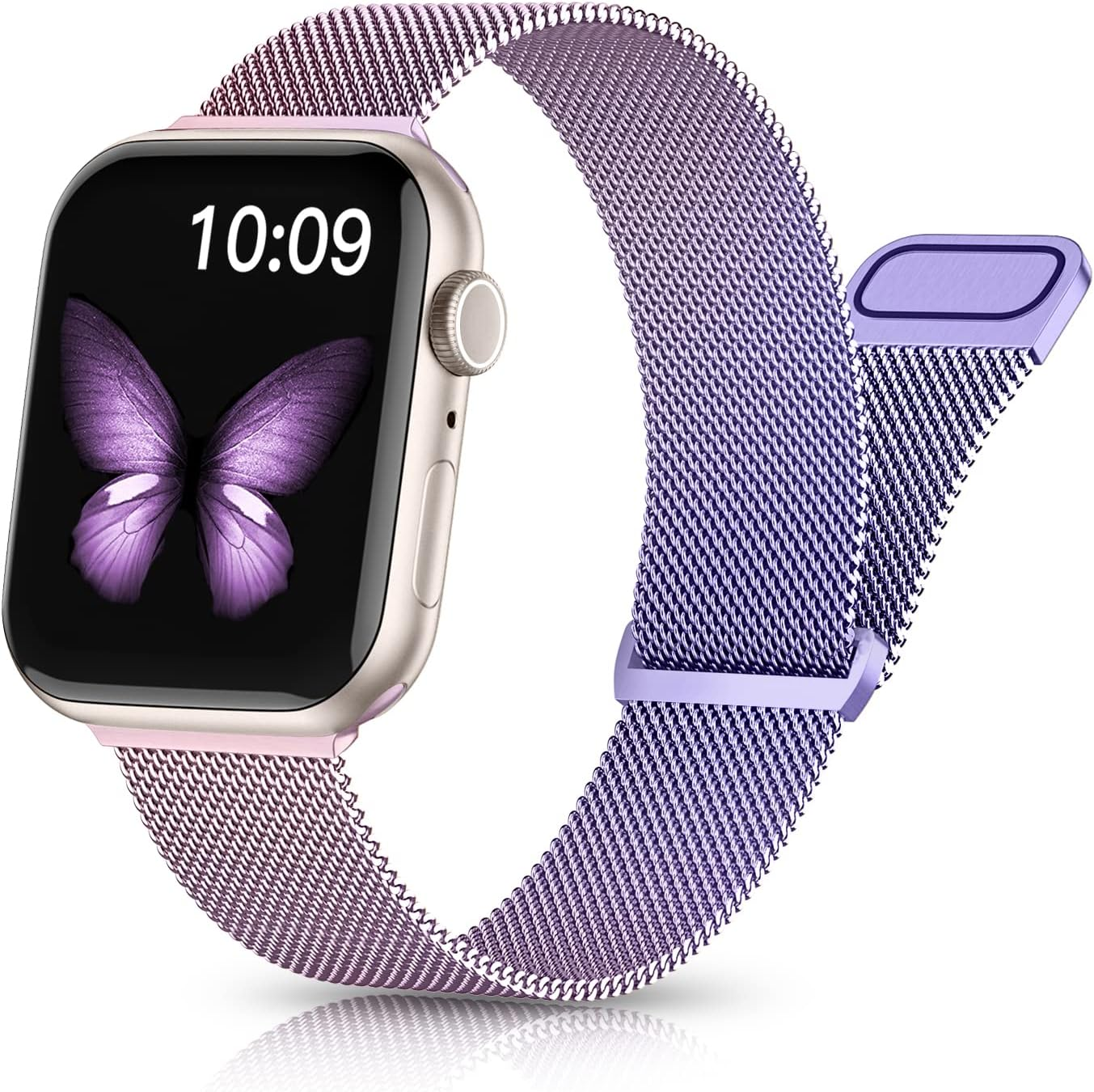 Witzon Stainless Steel Bands for Apple Watch Band 38M 40Mm 41Mm 42Mm 44Mm 46Mm 45Mm 49Mm for Women Men, Magnetic Milanese Mesh Metal Bands for Iwatch Series 11 10 SE Ultra 9 8 7 6 5 4 3 2 1 image number 3