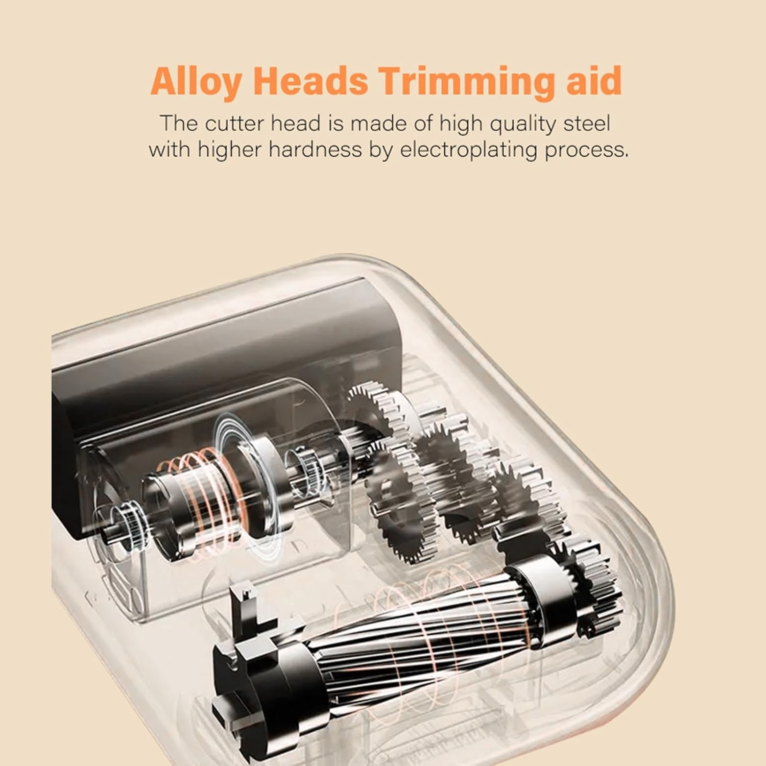 Automatic Nail Clipper,Low Noise Automatic Fingernail Manicure | Quiet 3-Speed Nail Cutter with LED Light & Scraps Storage for Home Manicure Pedicure Elderly Baby Care - Orange image number 6