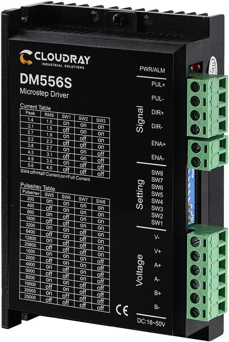Cloudray 2-Phase Stepper Motor Driver DM556S 1.4-5.6A 18-50VDC for CNC Nema 17 23 24 Stepper Motor image number 1