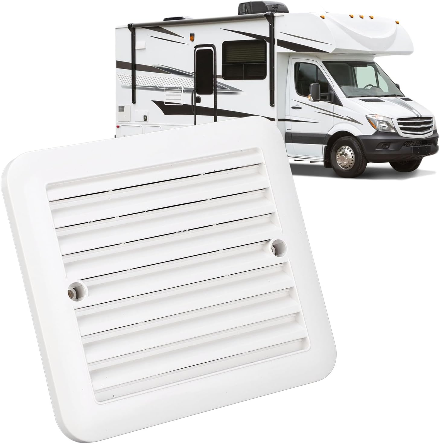 RV Side Vent Fan, 4.8W 12V Vent Fan One Way Side Air Vent Ventilation Exhaust Fan Low Noise Side Air Vent Fan, Exhaust Fan for Motorhome Caravan Trailer Boat Marine, 5.51X5.12In image number 4