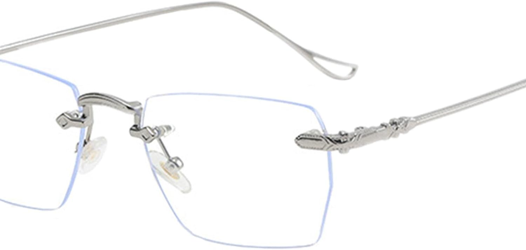Frediuo Lightweight Eyeglasses Transparent Blue Light Men Glasses image number 3