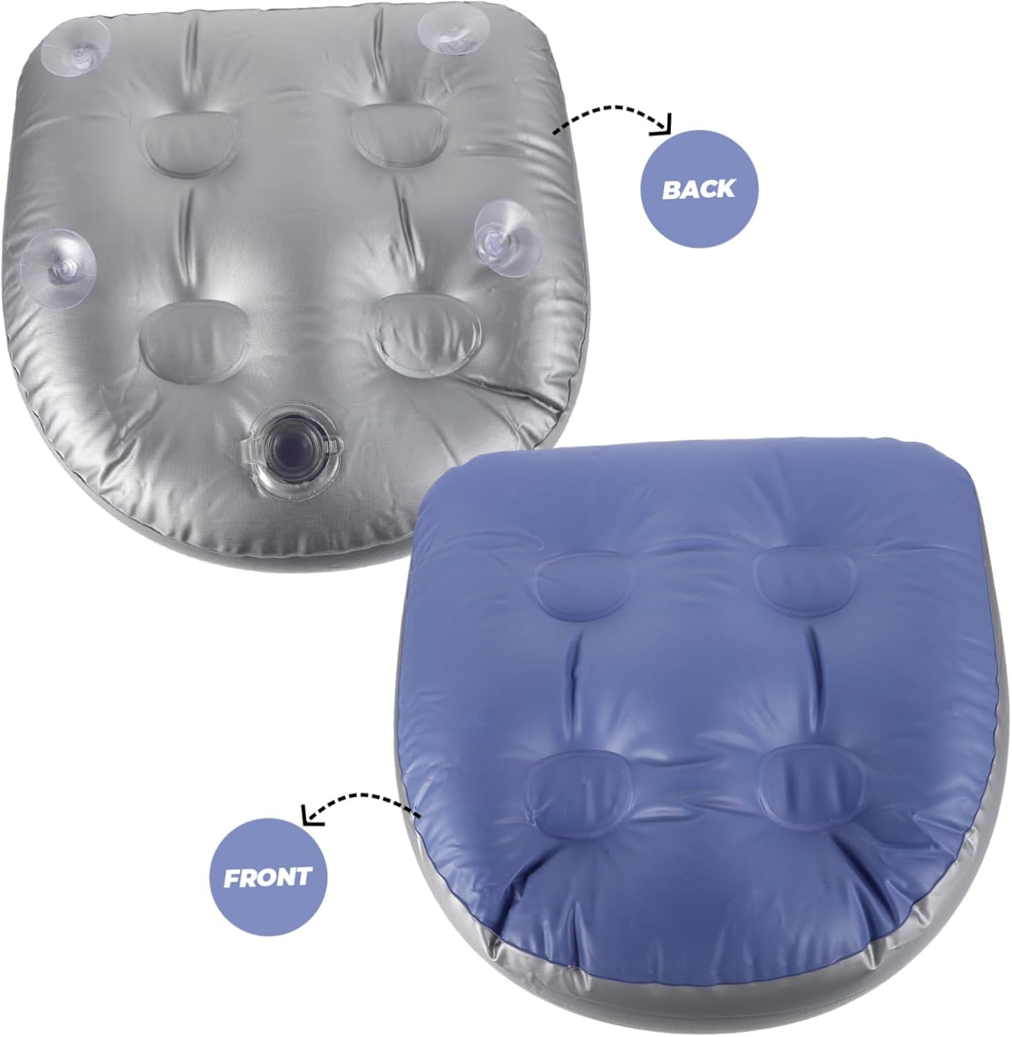 Healeved Thickened Bath Seat Cushion Portable Inflatable Seat for Bathtub Perfect for Spa and Sauna image number 6