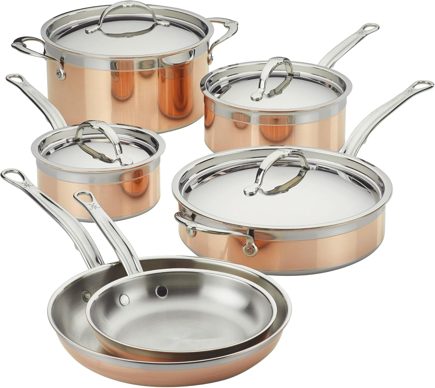Hestan - Copperbond Collection - 100% Pure Copper 10-Piece Ultimate Cookware Set, Induction Cooktop Compatible image number 6
