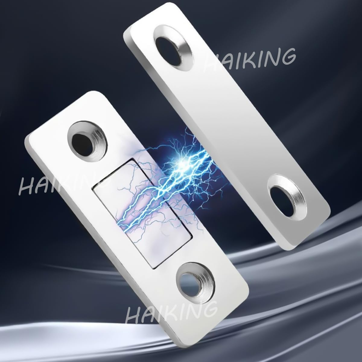 HAIKING Magnetic Cabinet Door, 8 Pcs Adhesive Ultra Thin Magnetic Door Catchs for Cupboard, Drawer, Wardrobe (Silver) image number 3