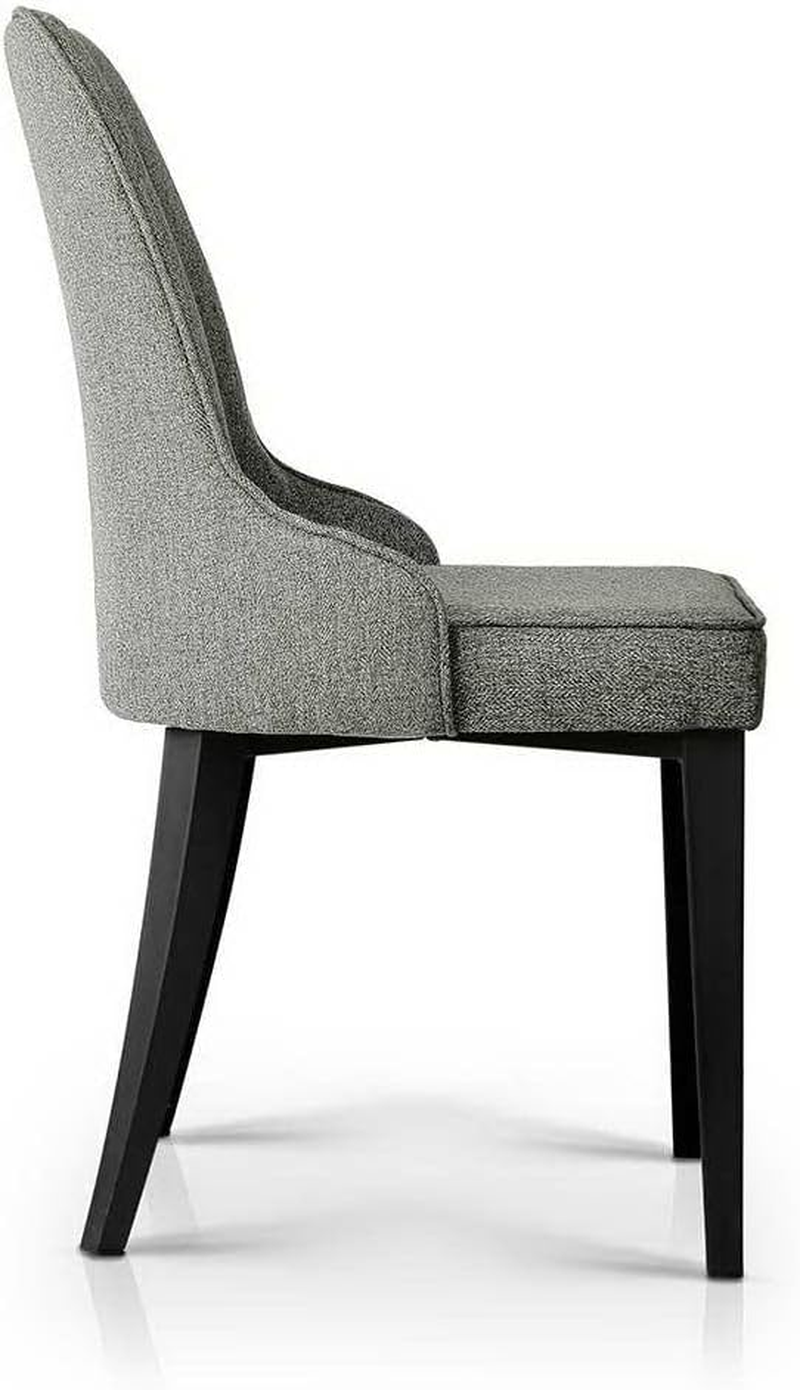 Artiss Dining Chairs Set of 2 Grey Chair Nursing Seats Reading Seating Home Living Room Bedroom Kitchen Cafe Office Furniture, Vintage Linen Fabric, in 45Cm Seat Height image number 4