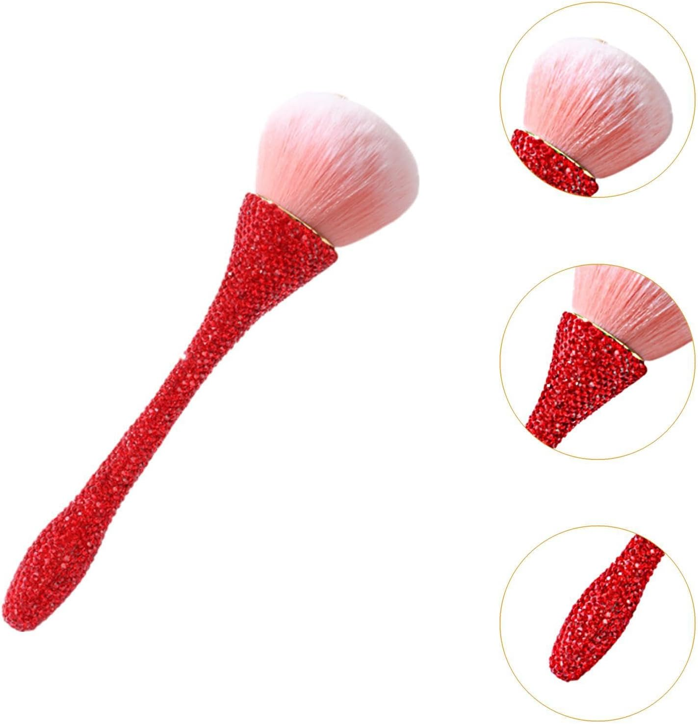 Eigell Makeup Brush,Blush Brush,Powder Makeup Brush,Loose Powder Brush for Makeup Setting Powder, Red - White image number 6