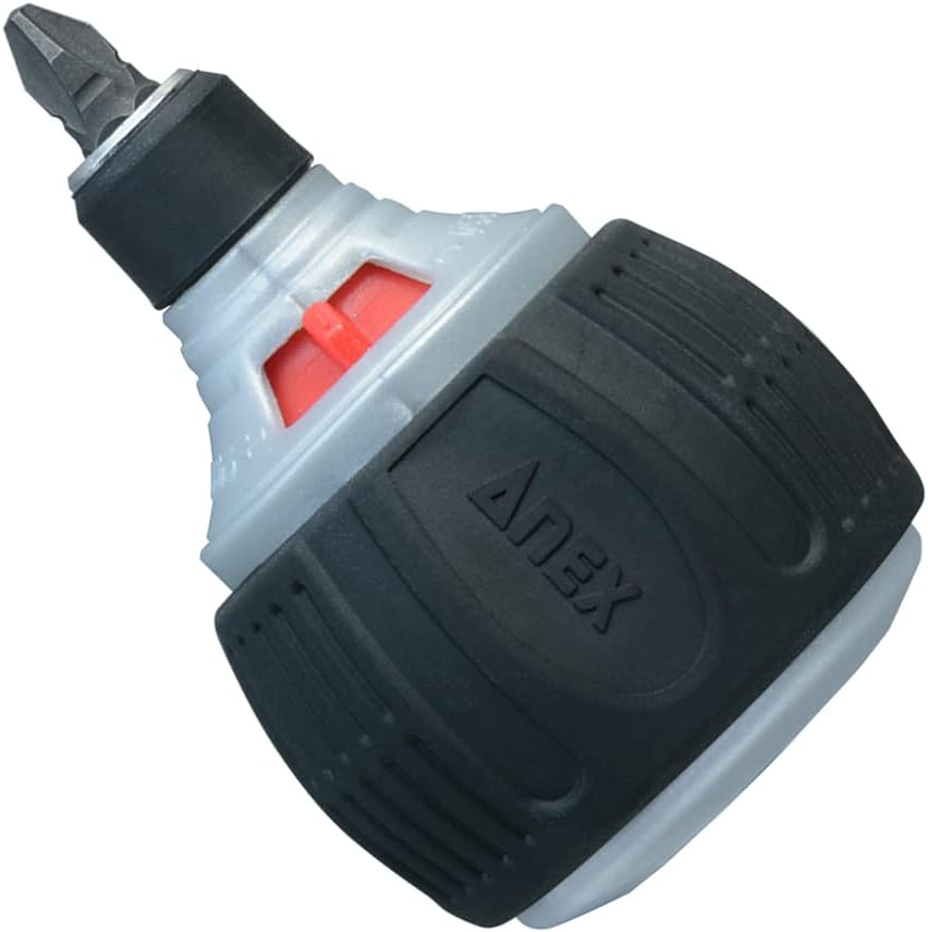 ANEX Ratchet Screwdriver, Replaceable Starby Minista 72, No.307-D, Can Be Fixed (Thick Grip for Easy Grip, Easy to Put Strength) Ball Type, Pocket Size image number 3