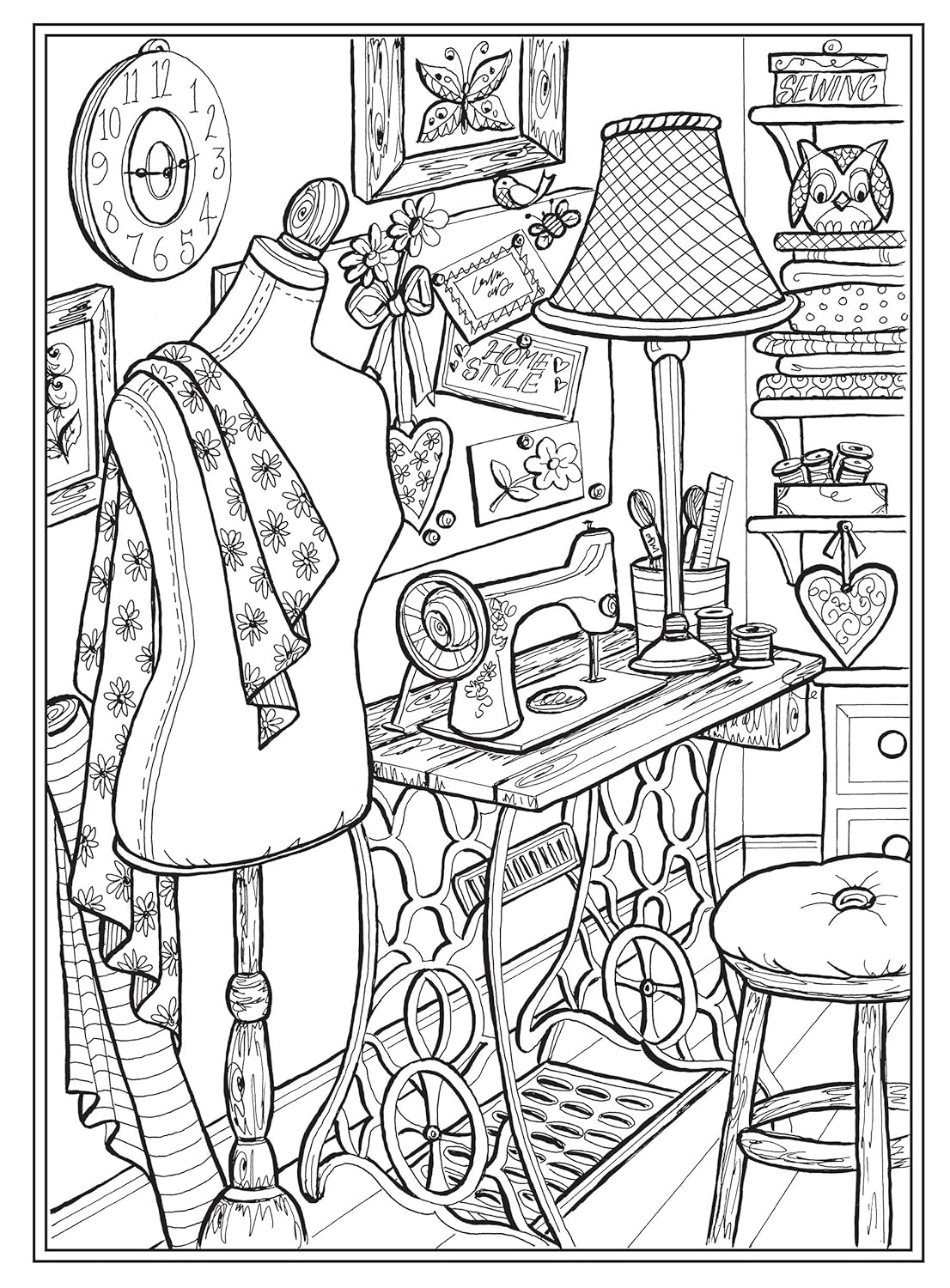 Creative Haven Home Sweet Home Coloring Book image number 2