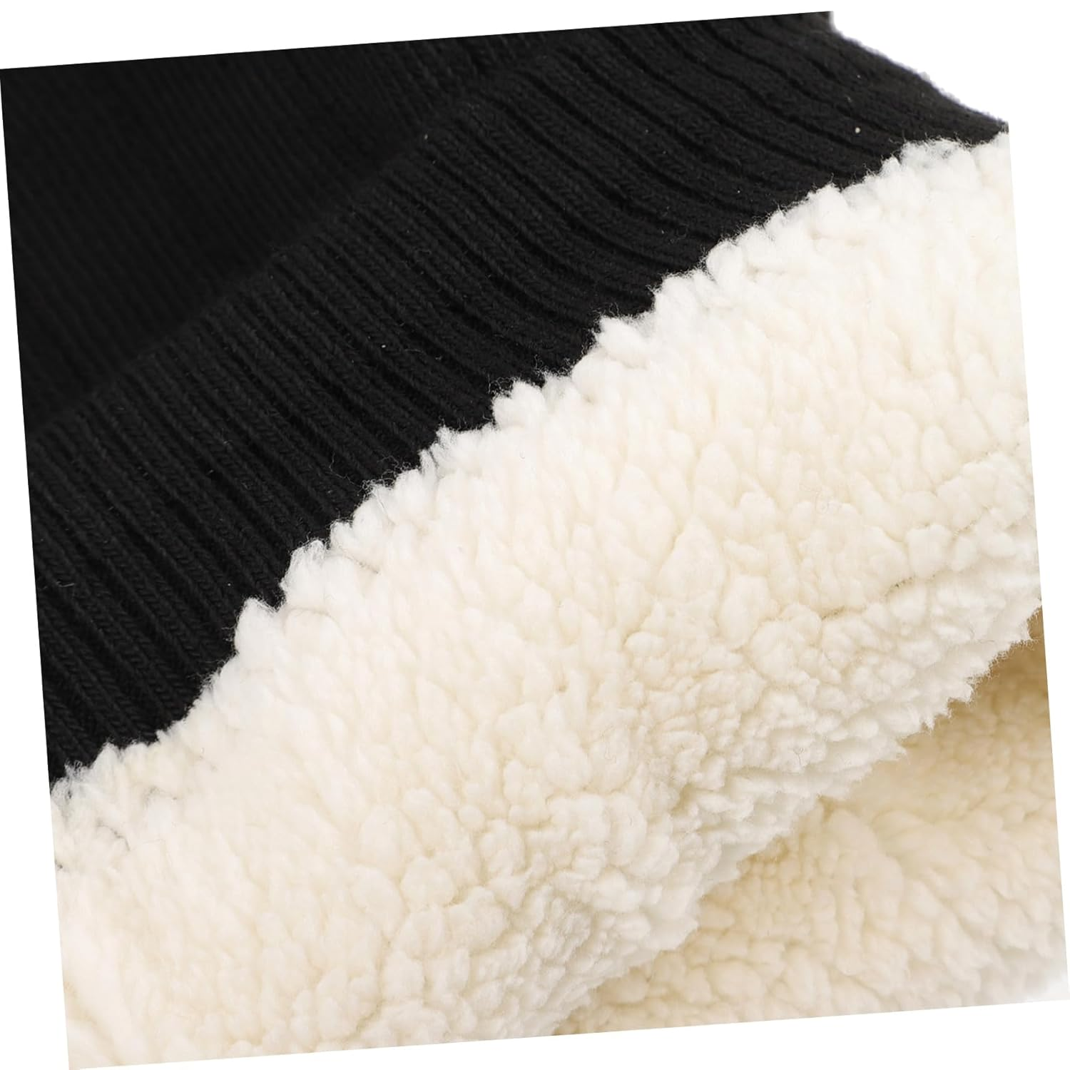 360&deg; Thickened Lamb Fleece Waist Belt Winter Waist Support Protector for Men Women, Wear-Resistant Kidney Band Full Plush, Black Thermal Stomach Warmer for Cold Weather