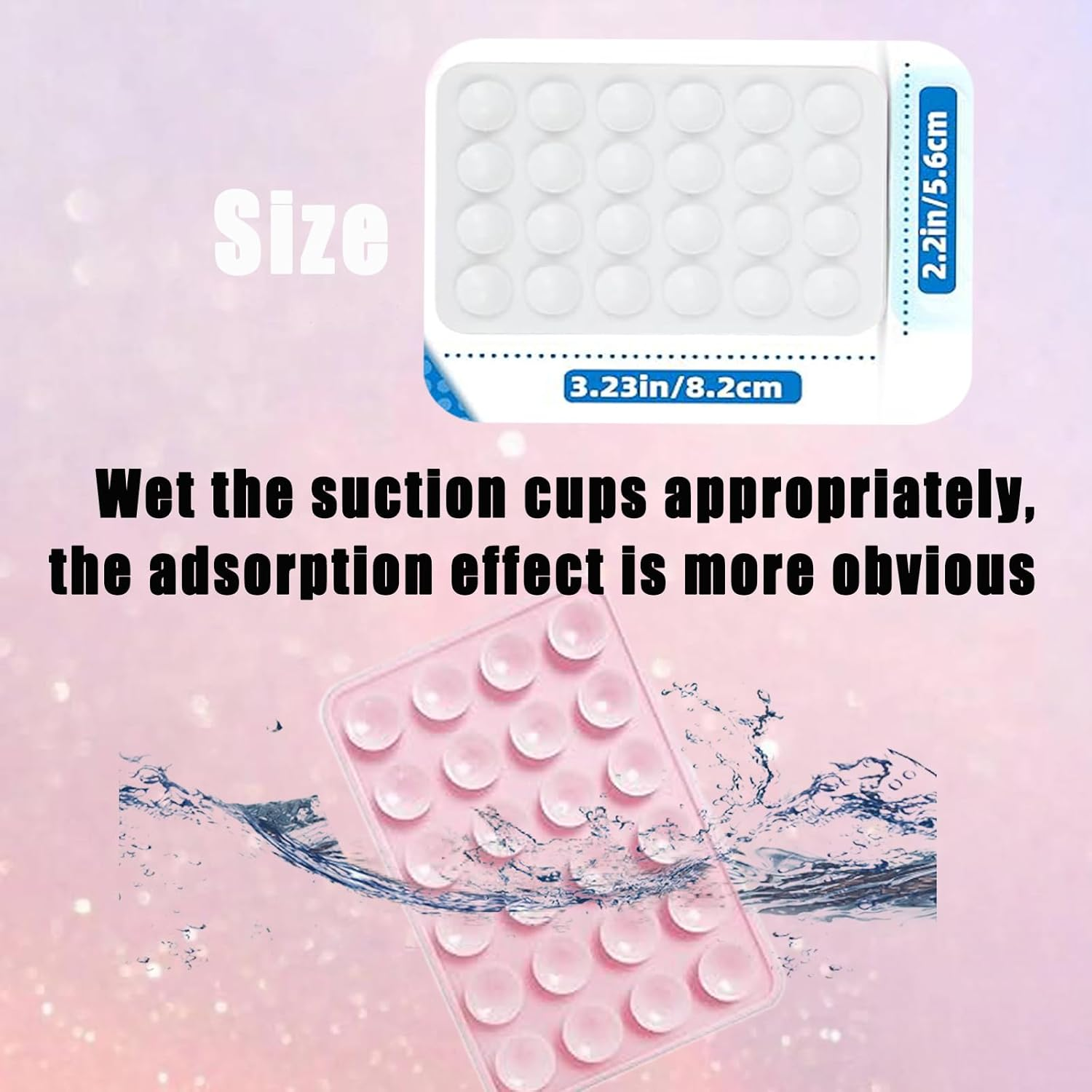 4Pcs Silicone Phone Sticky Grip,Leeneen Suction Phone Case Mount for All Phone,Hands-Free Strong Grip Holder for Selfies and Videos (Pink Light Pink) - Pink Gray image number 4